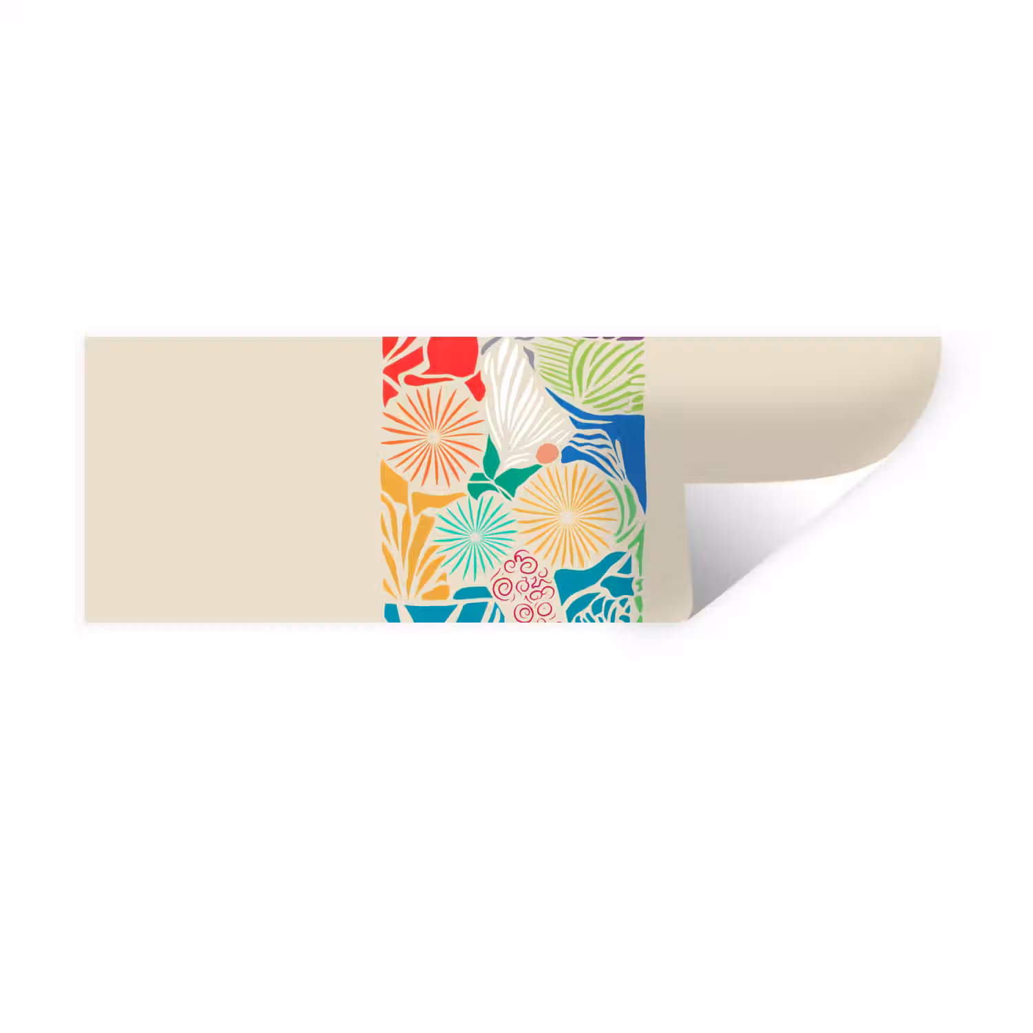 Kleurrijk - Abstract - Bloemen - Patronen Muursticker klein -3d