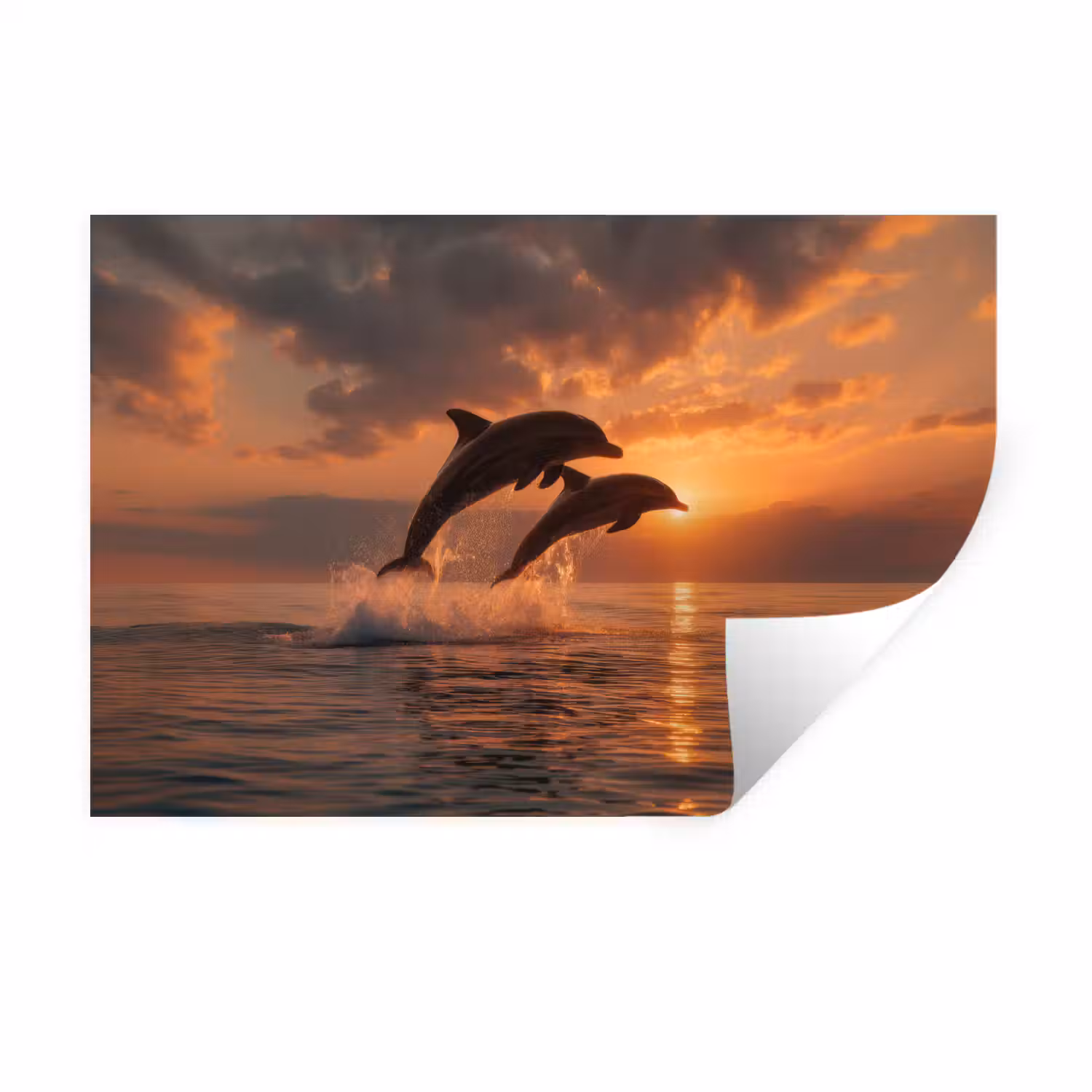 Dolfijnen - Zee - Realistisch Muursticker klein -3d
