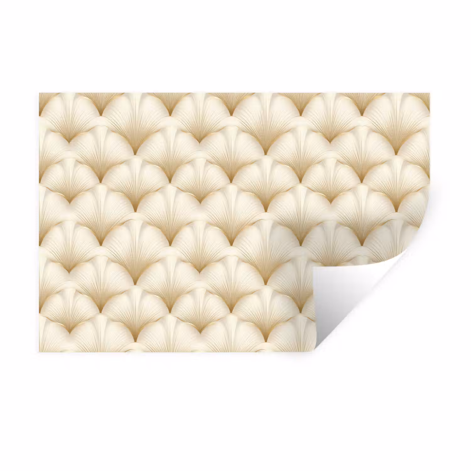 Waaier - Motief - Goud Muursticker klein 286 -3d