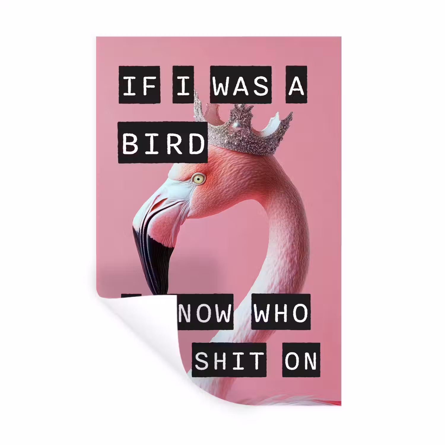 Flamingo - Roze - Vogel - Decoratie Muursticker klein -3d