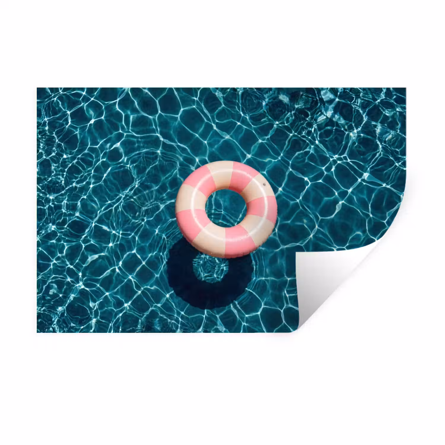 Drijvend - Zwemband - Water Muursticker klein -3d