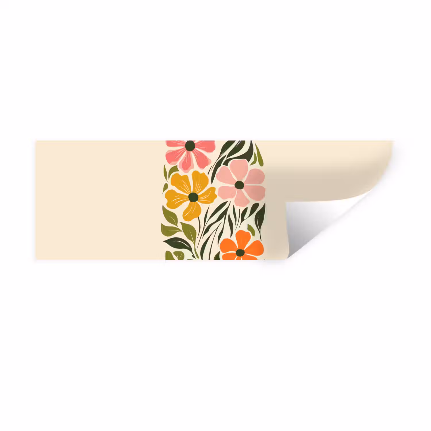 Bloemen - Speels - Kleurrijk Muursticker klein -3d