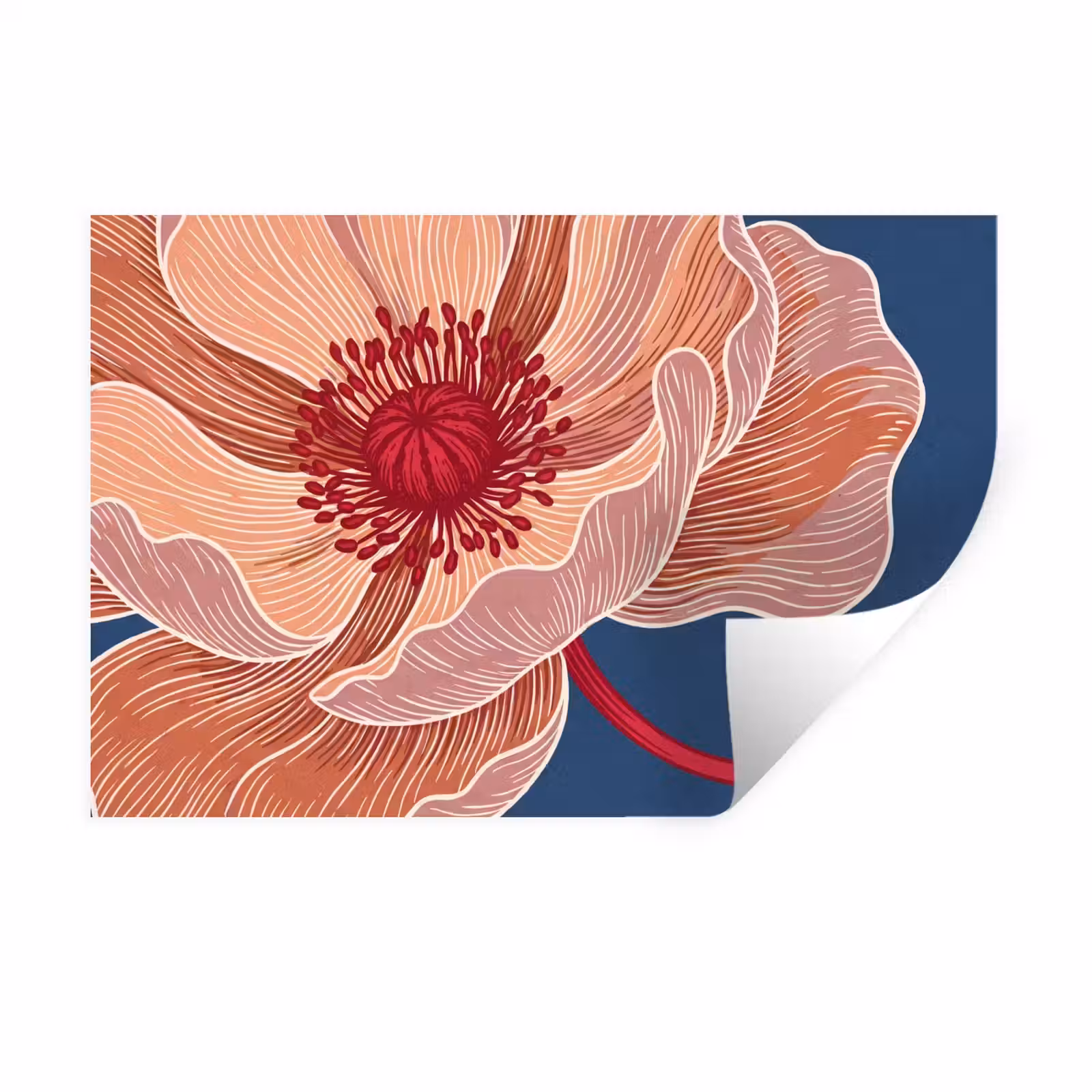 Wall Sticker - Flowers - Modern - Abstract - Bloemen - Modern - Abstract Muursticker klein