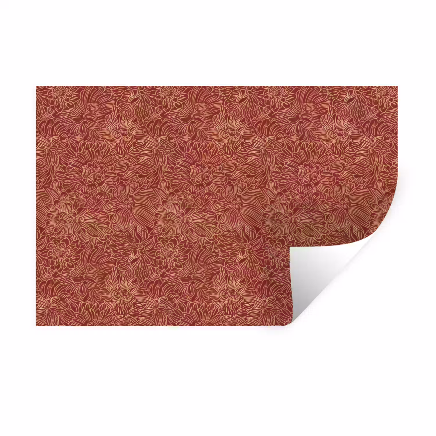 Bloemen - Motief - Rood Muursticker klein 286 -3d