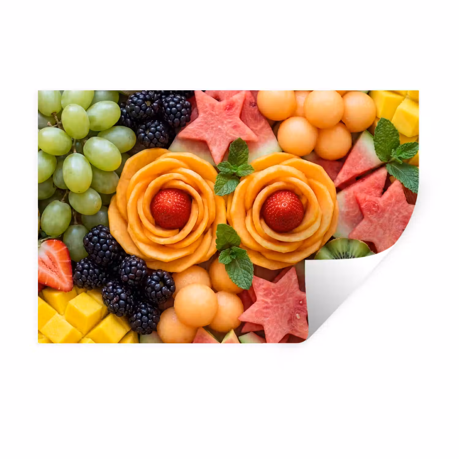 Fruit - Variatie - Kleurrijk - Vers - Eten Muursticker klein -3d