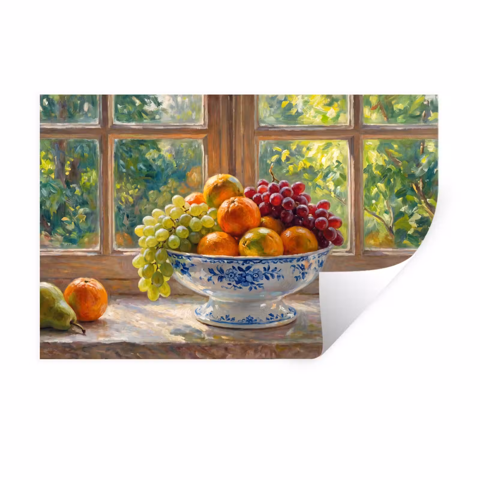 Wall Sticker - Fruit - Windowsill - Nature - Fruit - Vensterbank - Natuur Muursticker klein