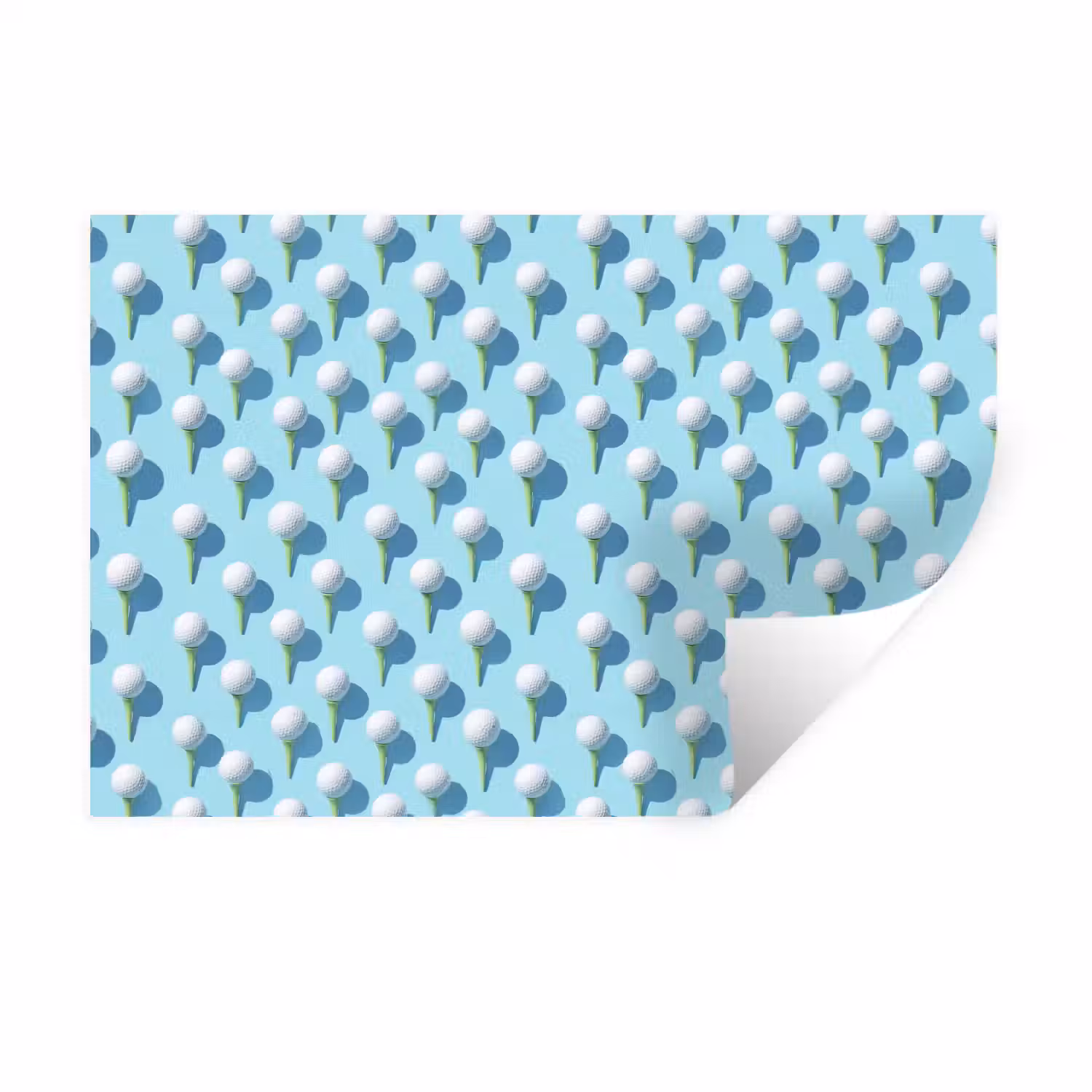 Golf - Ballen - Blauw Muursticker klein 286 -3d
