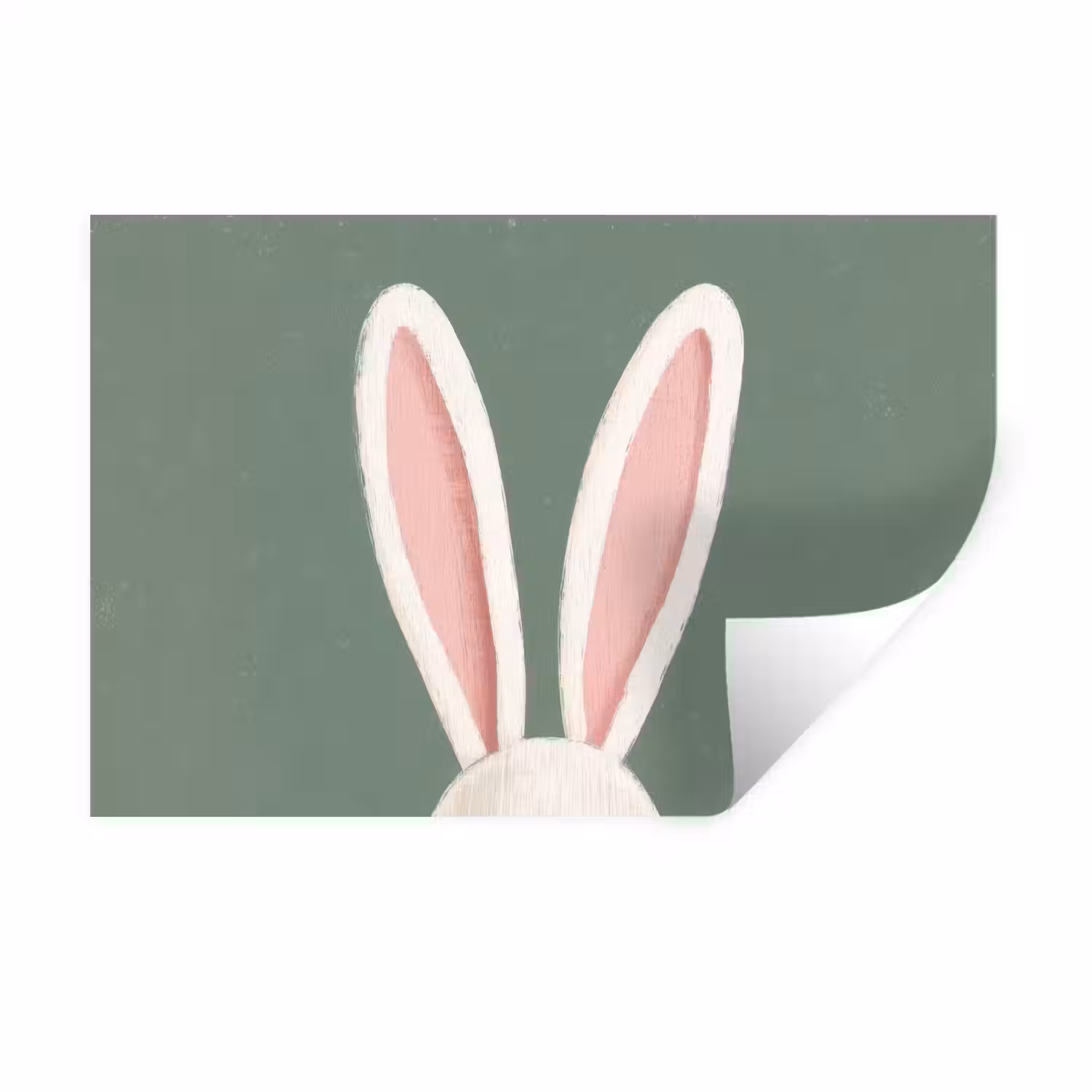 Hazen - Oren - Roze Muursticker klein -3d