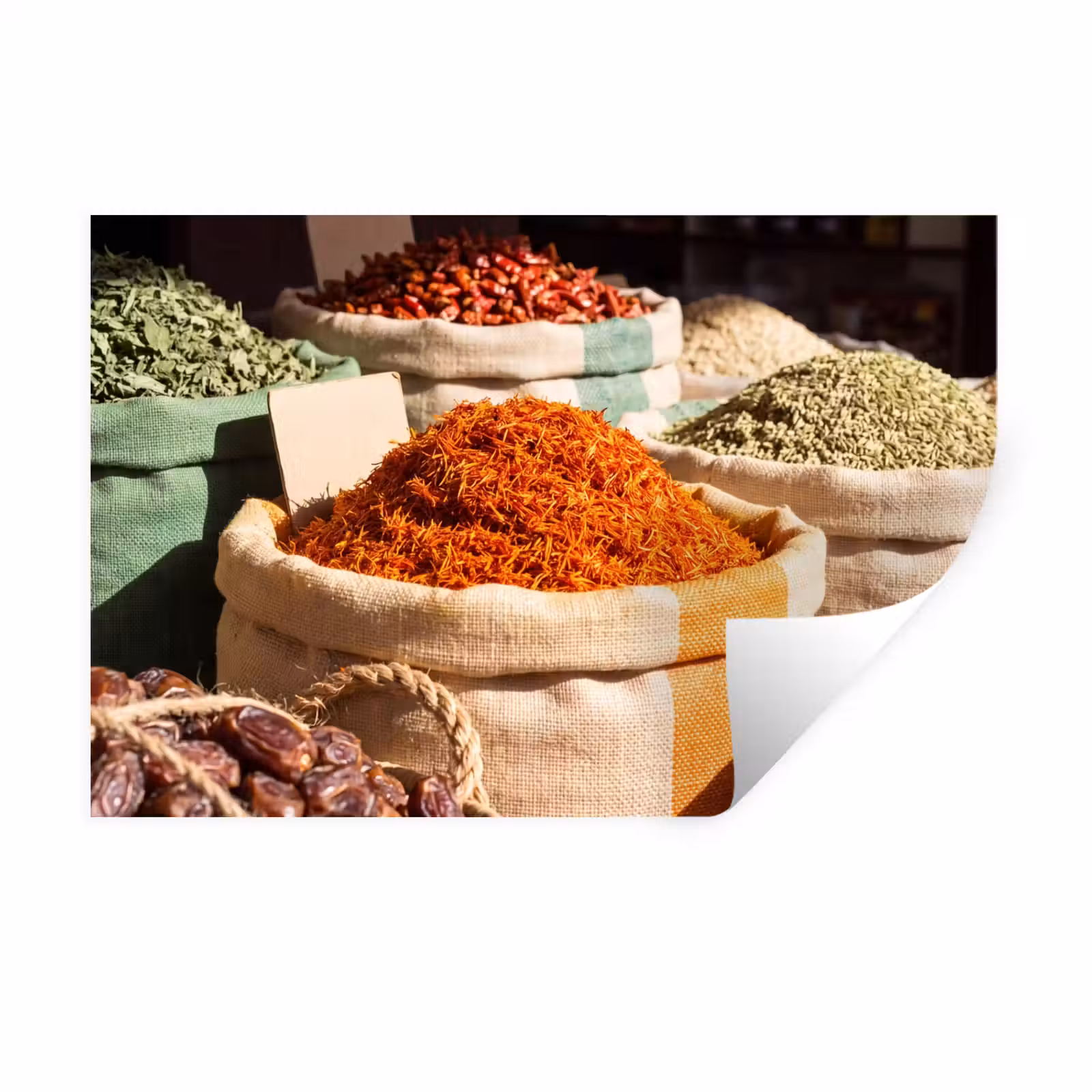 Wall Sticker - Herbs - Market - Colorful - Kruiden - Markt - Kleurrijk Muursticker klein