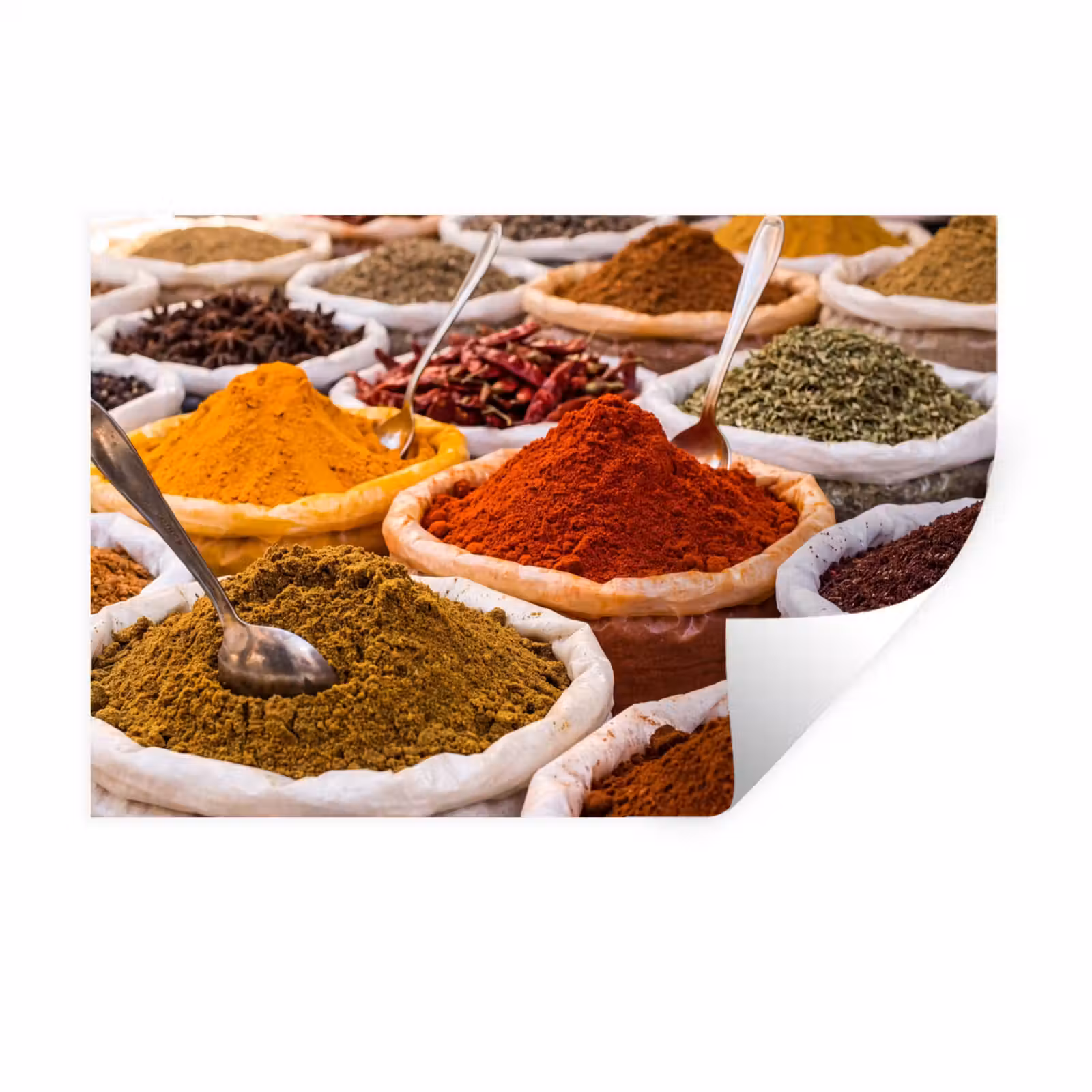 Wall Sticker - Herbs - Market - Food - Kruiden - Markt - Eten Muursticker klein