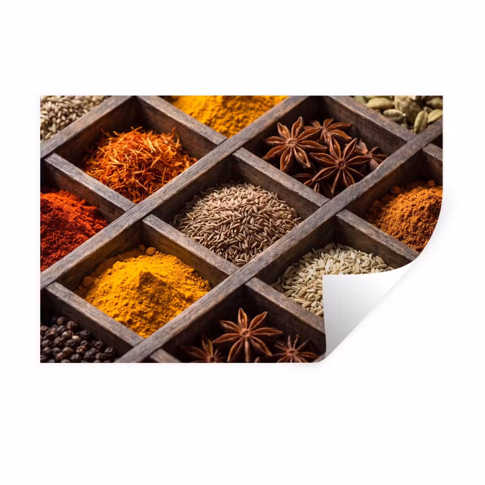 Wall Sticker - Herbs - Wood - Food - Kruiden - Houten - Eten Muursticker klein