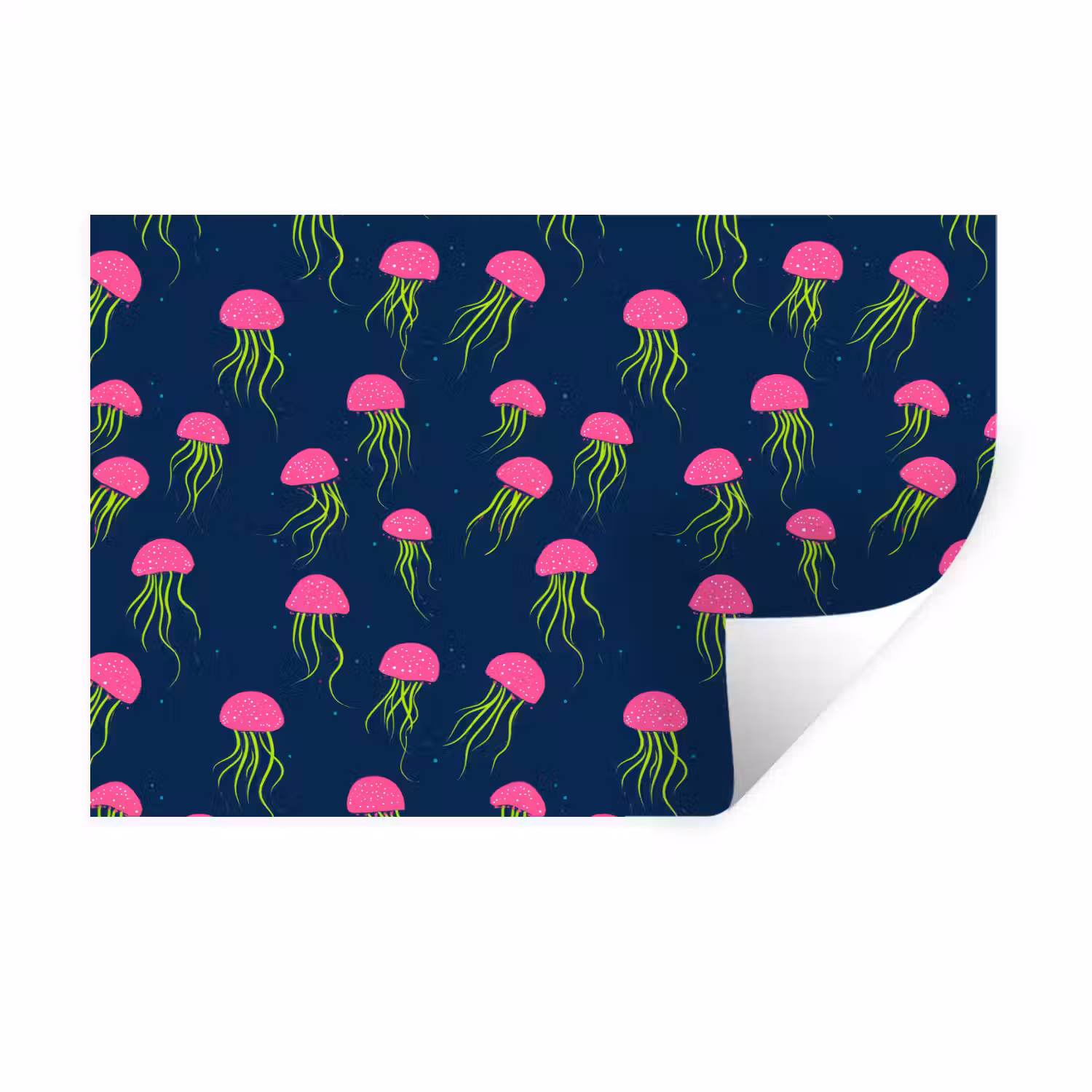 Kwallen - Diepzee - Neon Muursticker klein 286 -3d