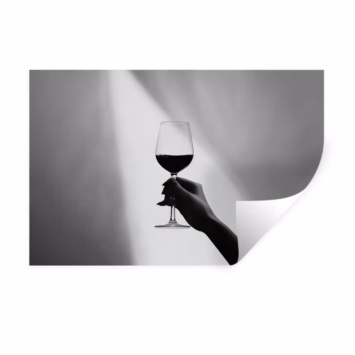 Lichtinval - Wijn - Rood - Glas Muursticker klein -3d