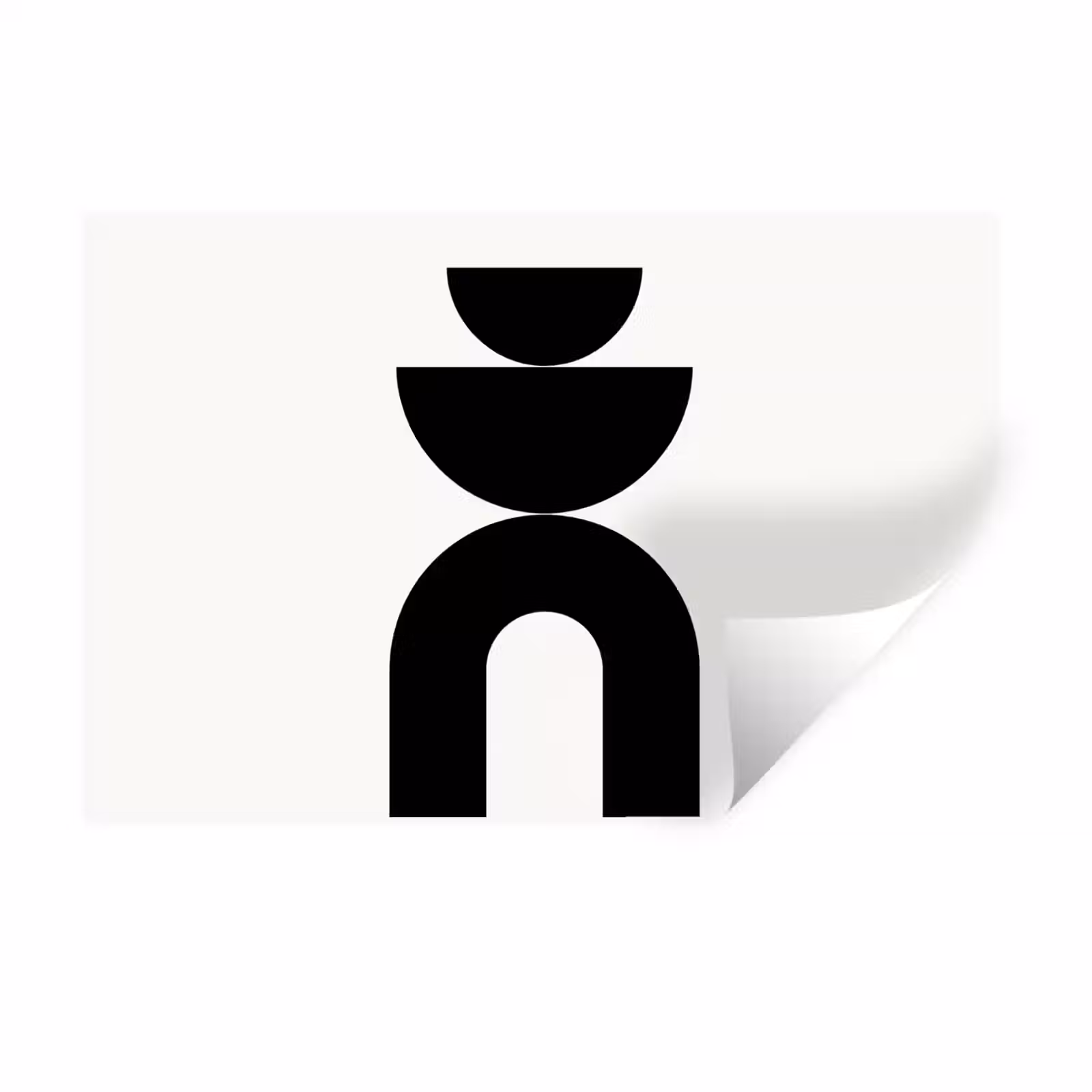 Wall Sticker - Minimalist - Art - White - Minimalistisch - Kunst - Wit Muursticker klein