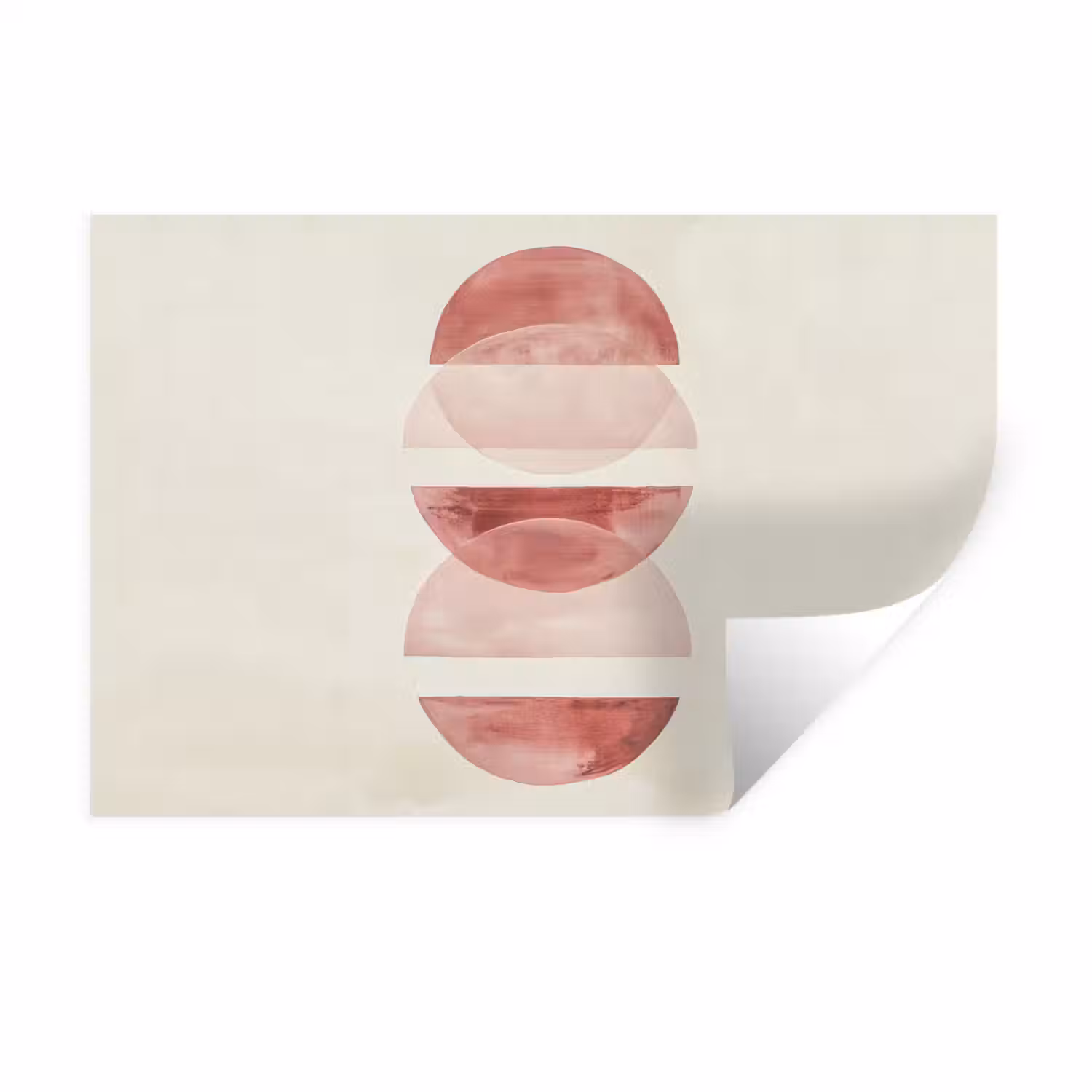 Minimalistisch - Cirkels - Roze Muursticker klein -3d