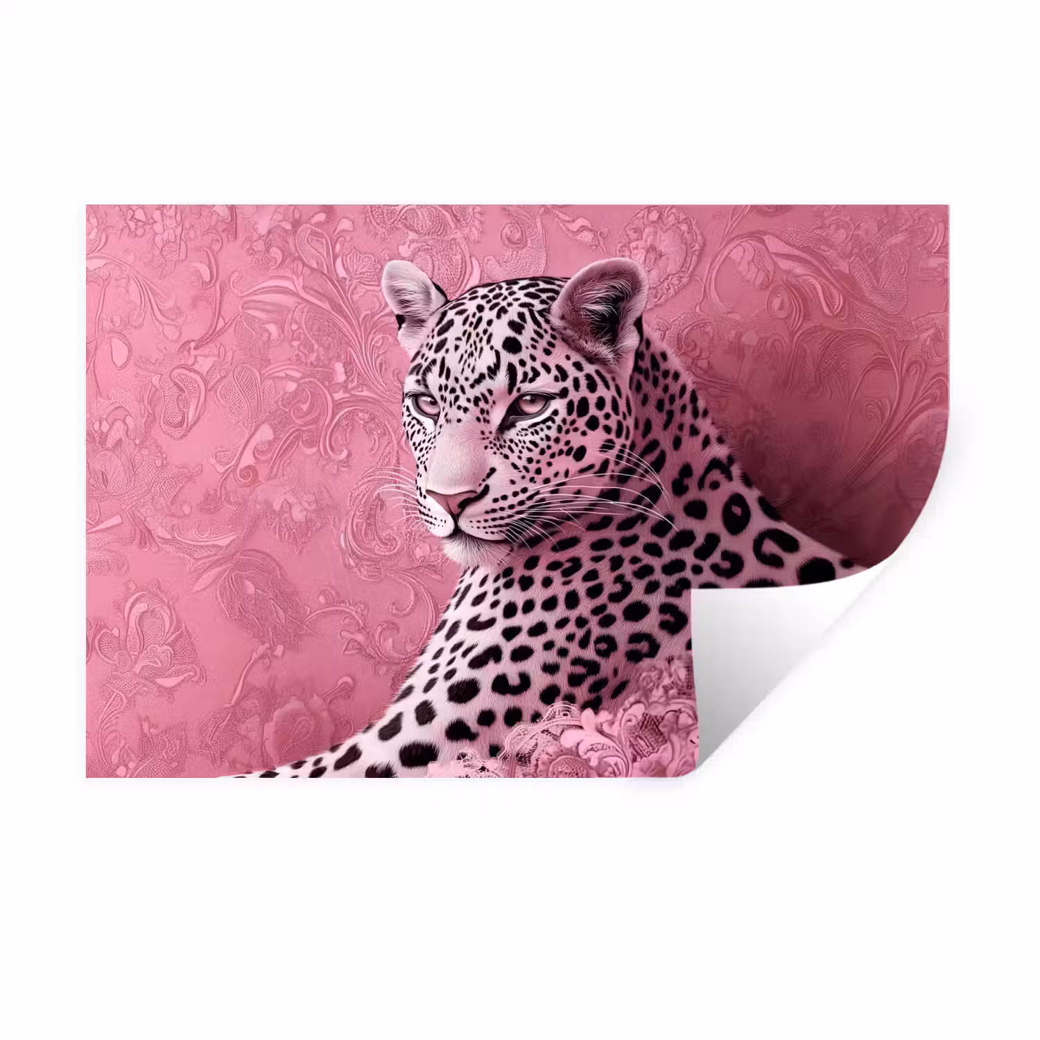 Panter - Luxe - Roze Muursticker klein -3d