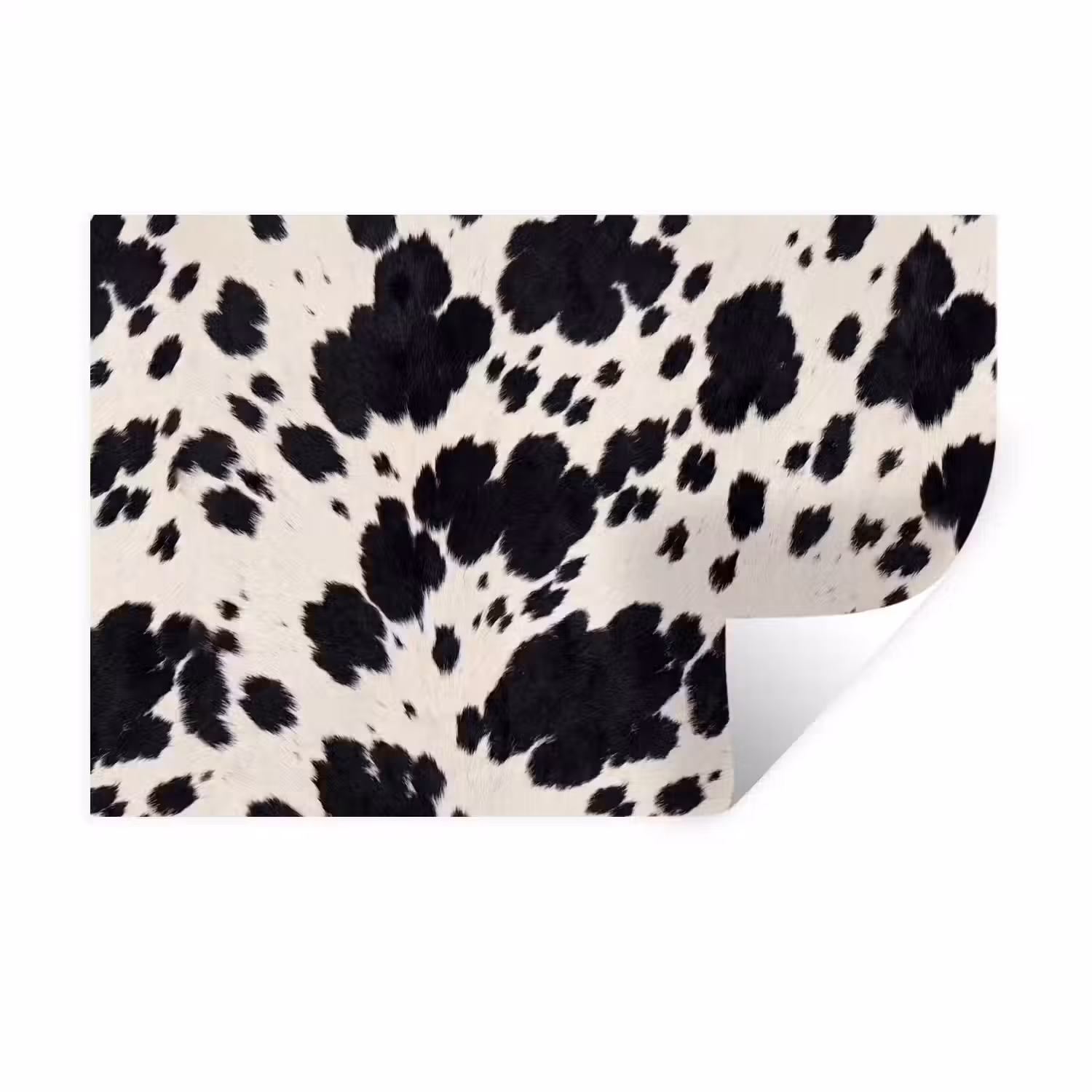 Patroon - Vacht - Zwart - Wit Muursticker klein -3d