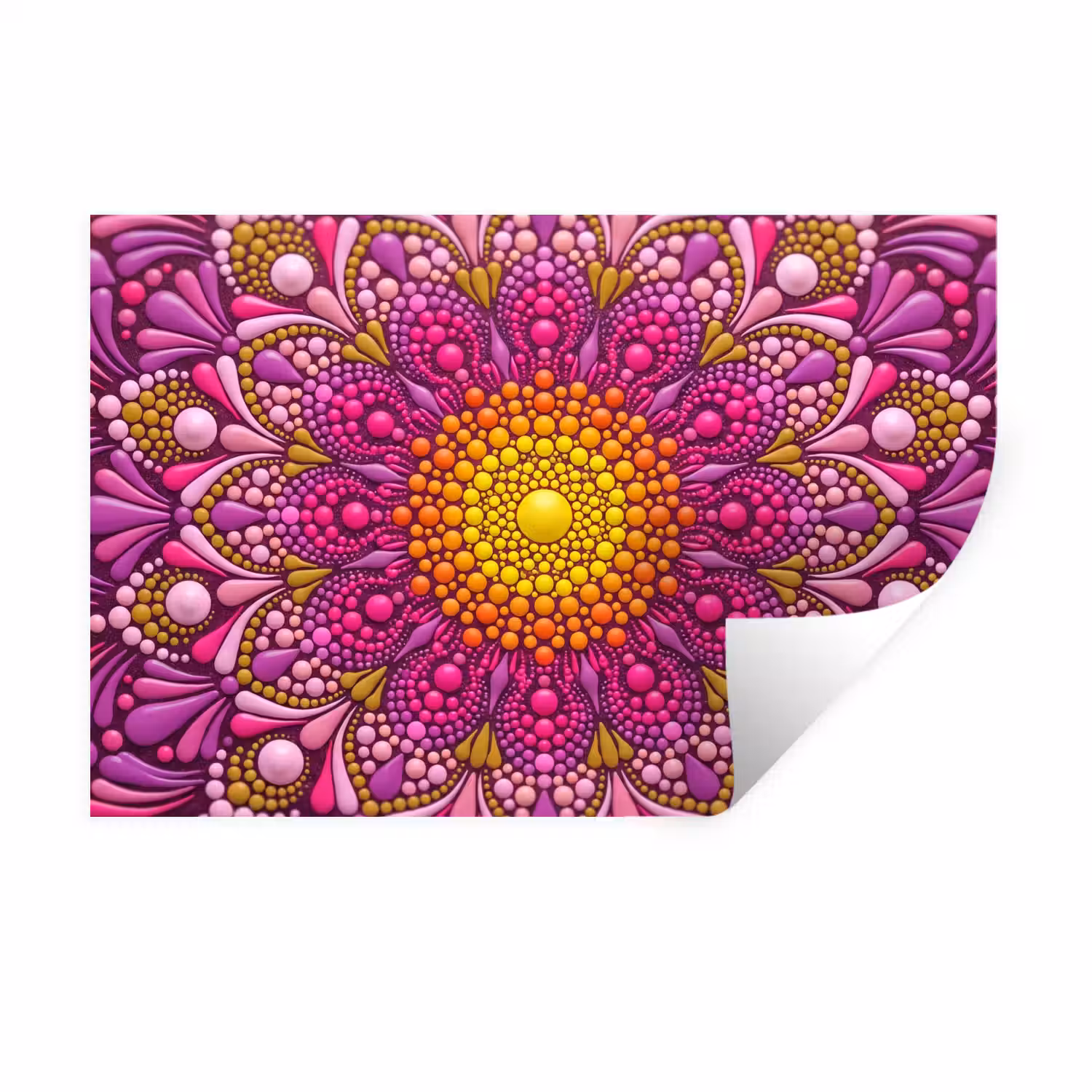Patroon - Stippen - Abstract - Kleurrijk Muursticker klein -3d