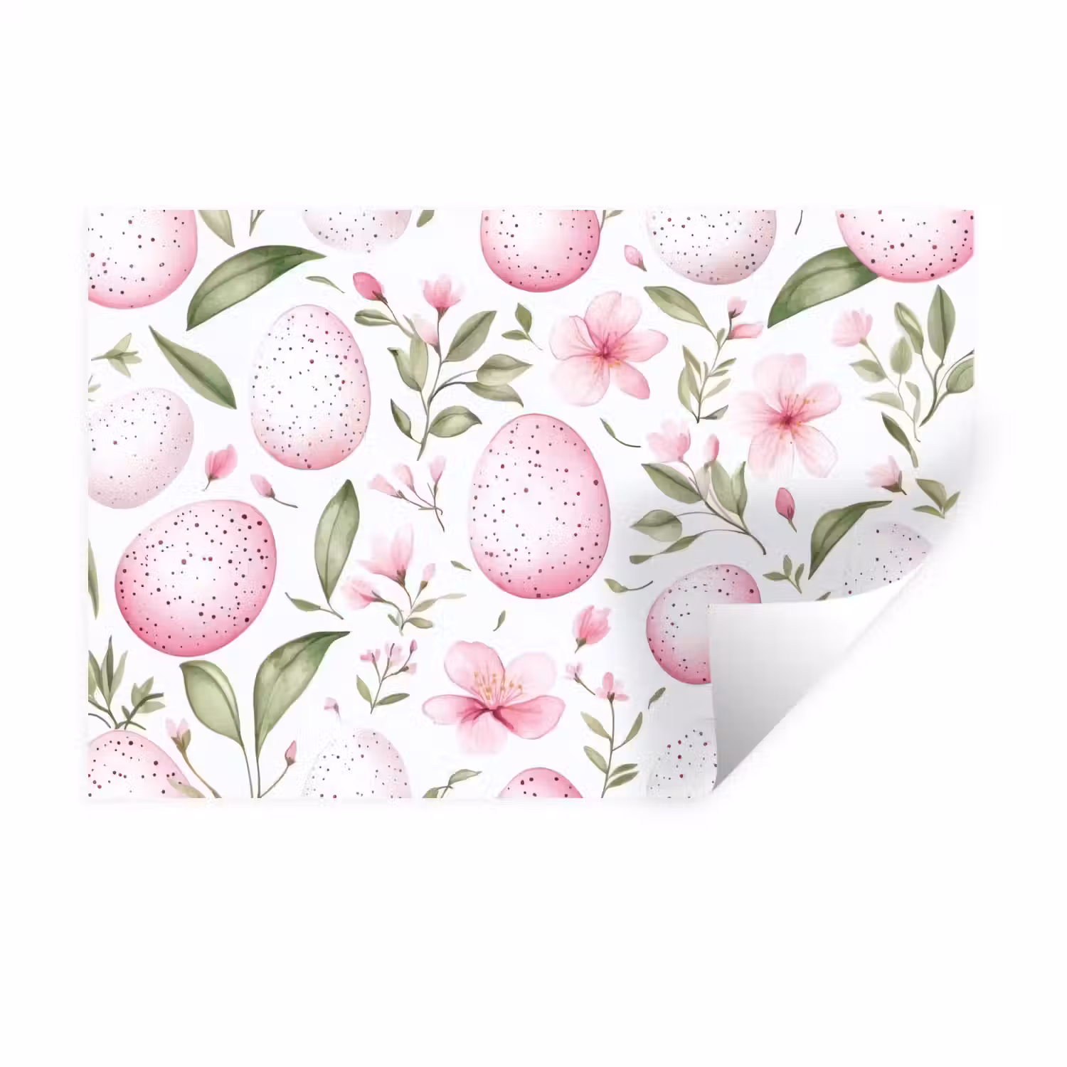 Patroon - Eieren - Roze - Pasen Muursticker klein -3d