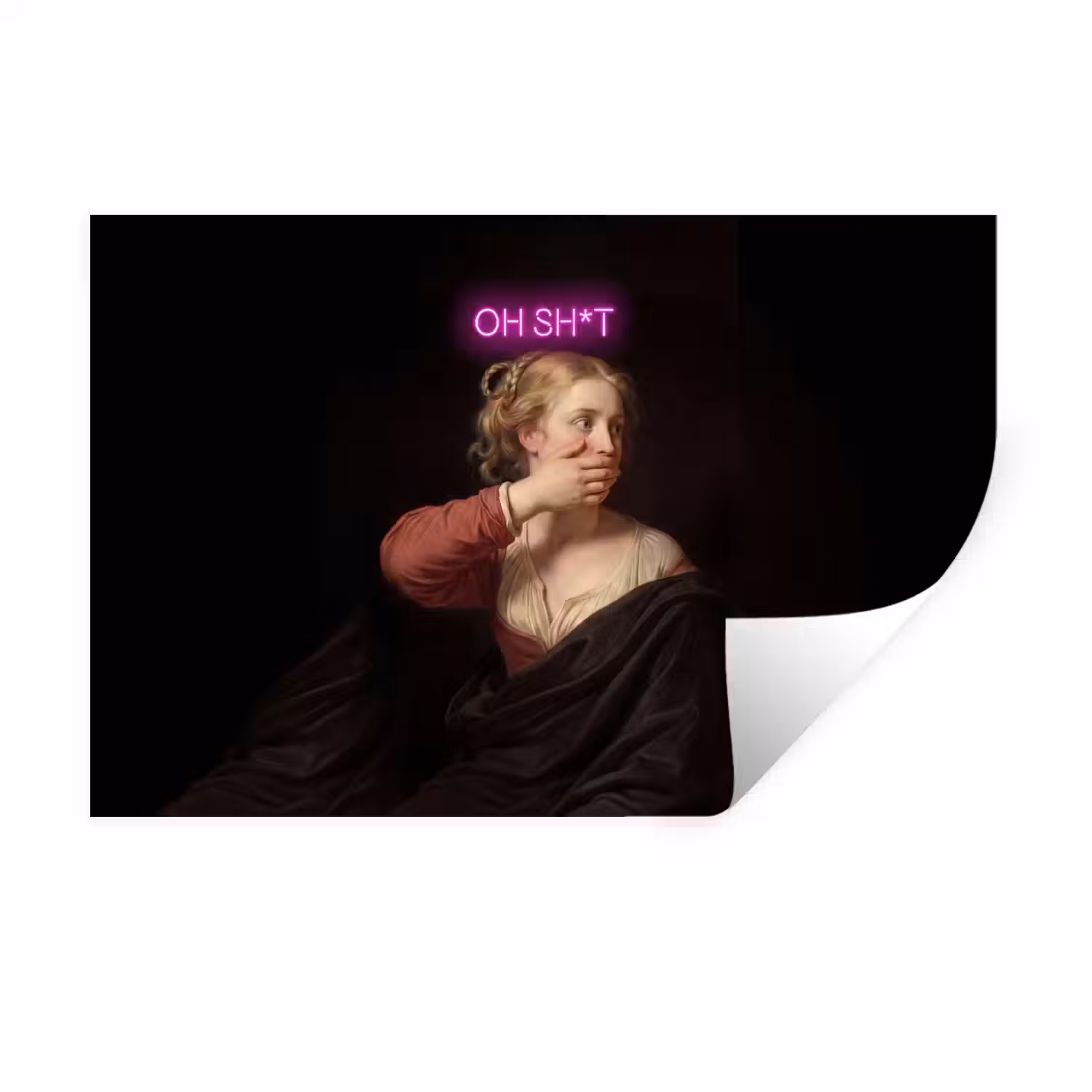 Quote - Neon - vrouw Muursticker klein -3d