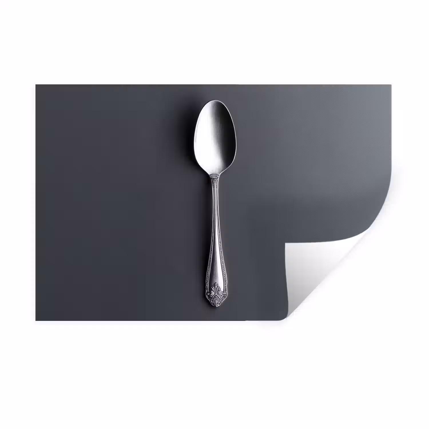 Zilver - Metaal - Lepel Muursticker klein -3d
