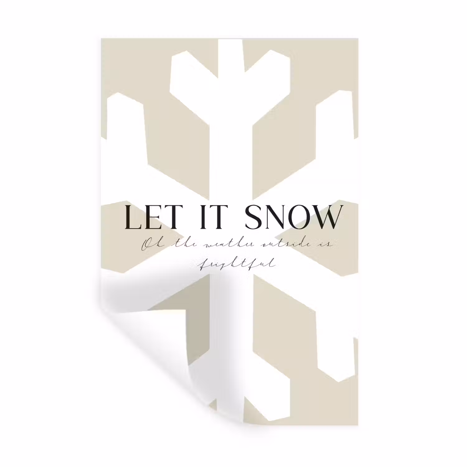 Sneeuw - Japandi - Winter - Decoratie Muursticker klein -3d