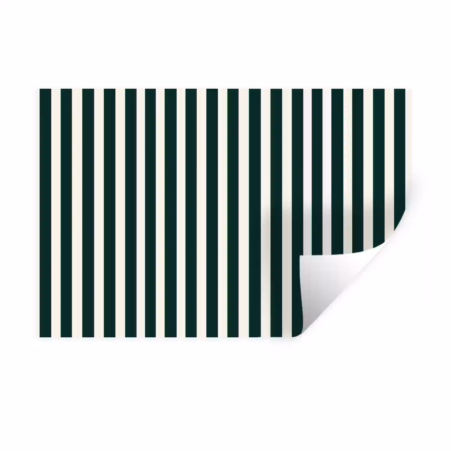 Strepen - Klassiek - Groen Muursticker klein 286 -3d