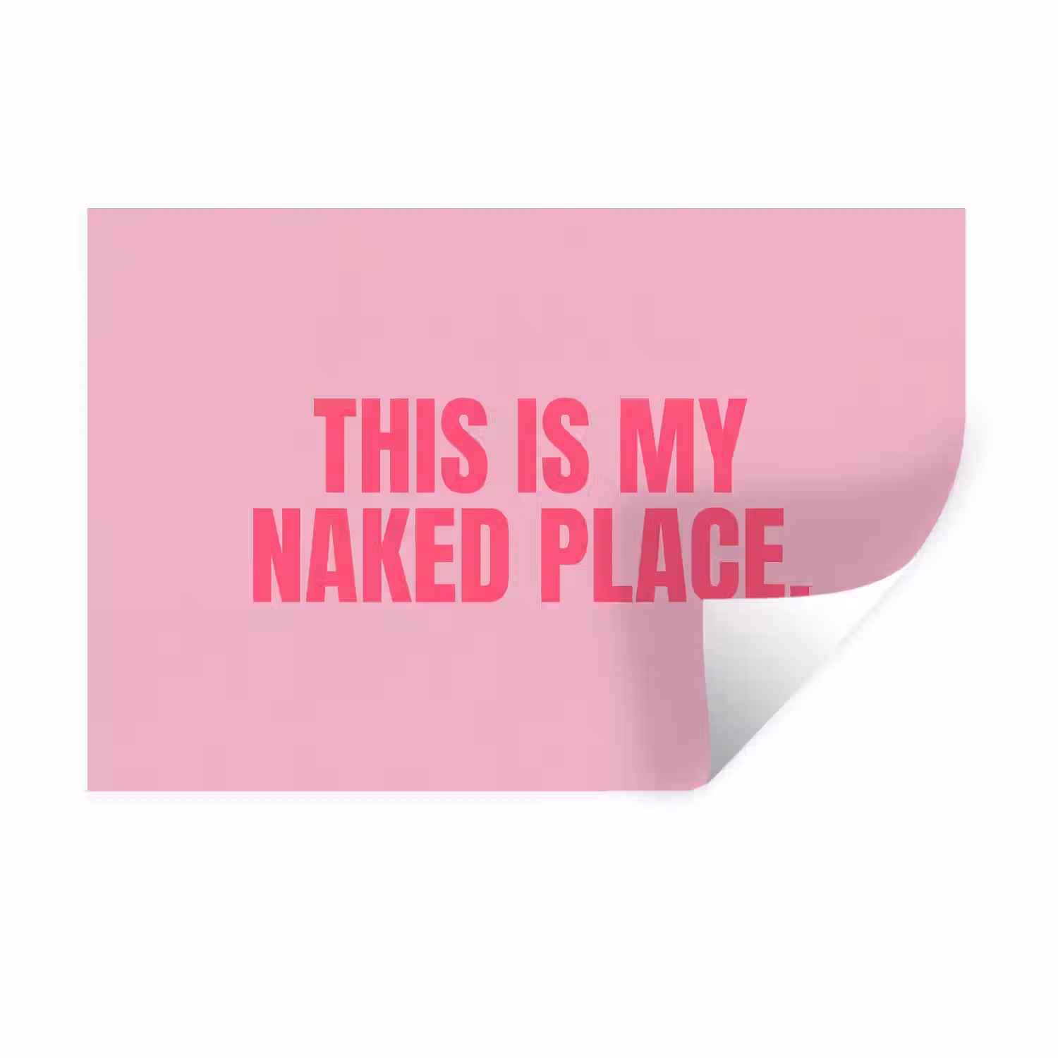 Tekst - Modern - Roze Muursticker klein -3d