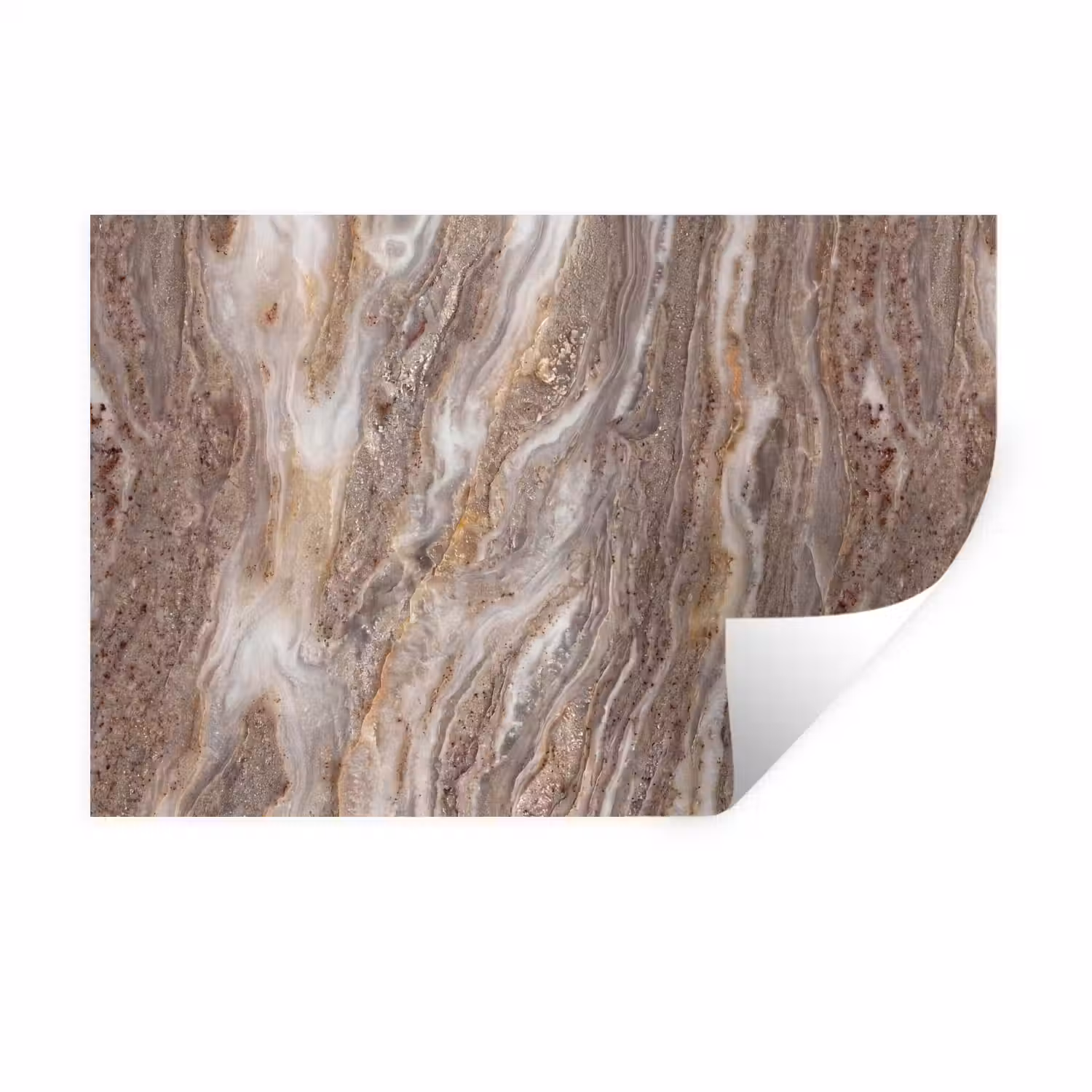 Textuur - Steen - Abstract - Beige Muursticker klein -3d