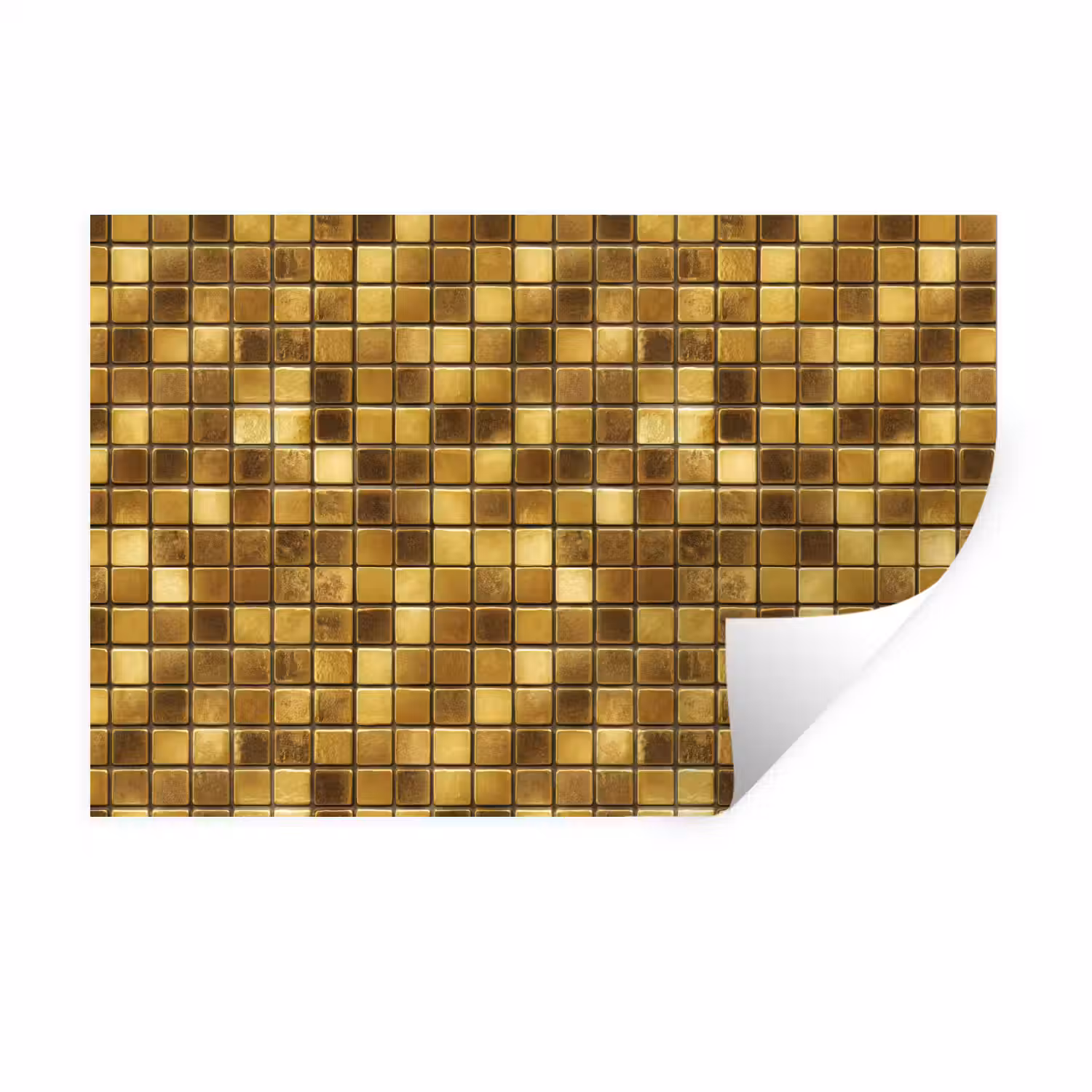 Tegels - Mozaïek - Luxe - Warm Goud Muursticker klein 286 -3d