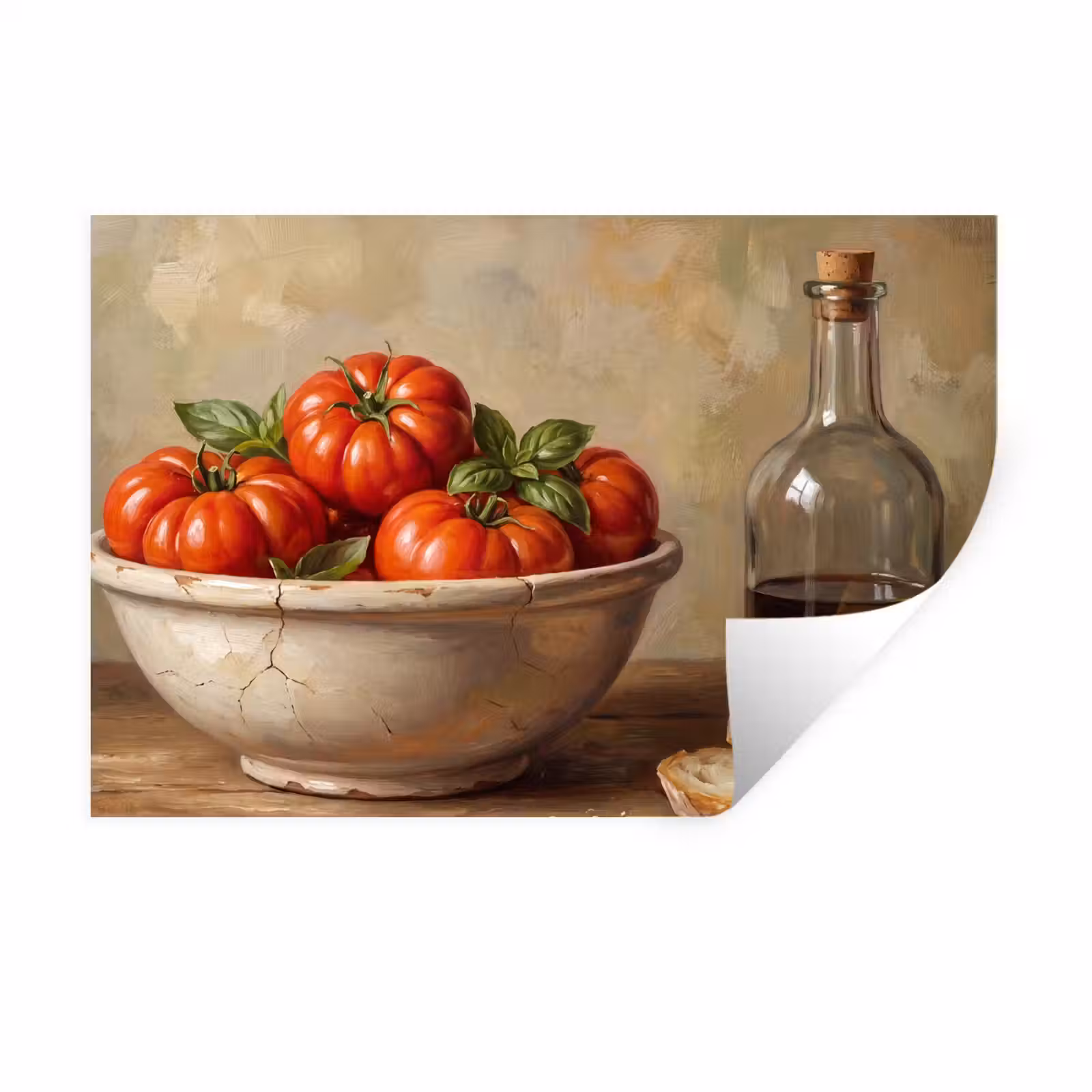Wall Sticker - Tomatoes - Bowl - Food - Tomaten - Kom - Eten Muursticker klein