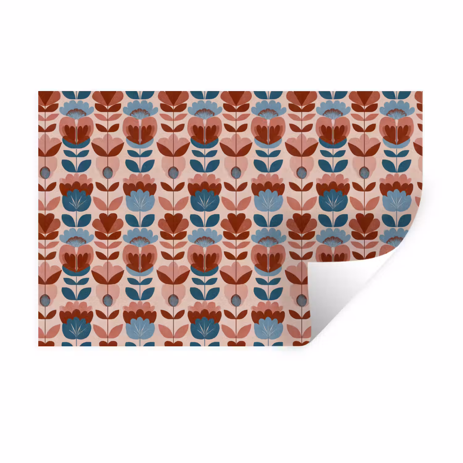 Vintage - Motief - Kleurrijk Muursticker klein 286 -3d