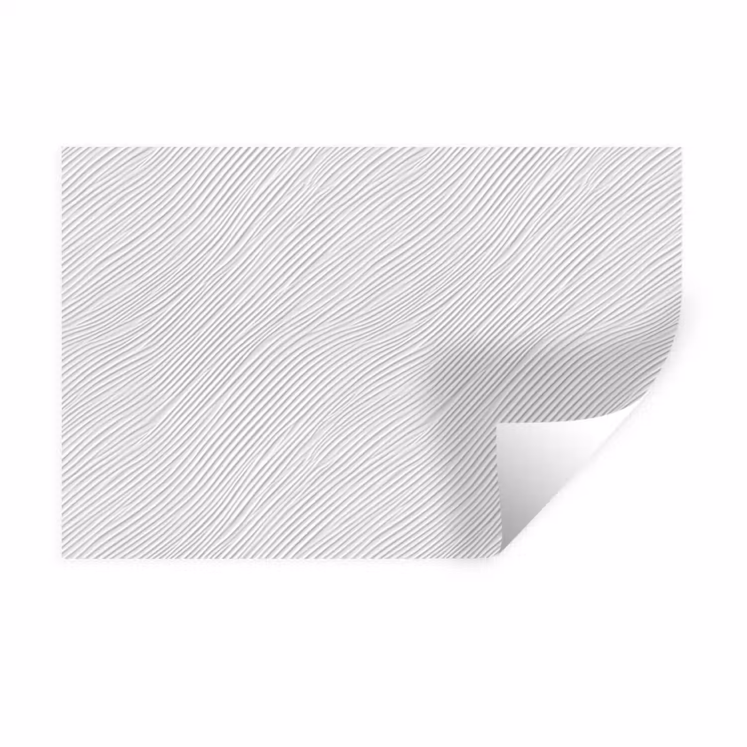 Golven - Ribbels - Wit Muursticker klein 286 -3d