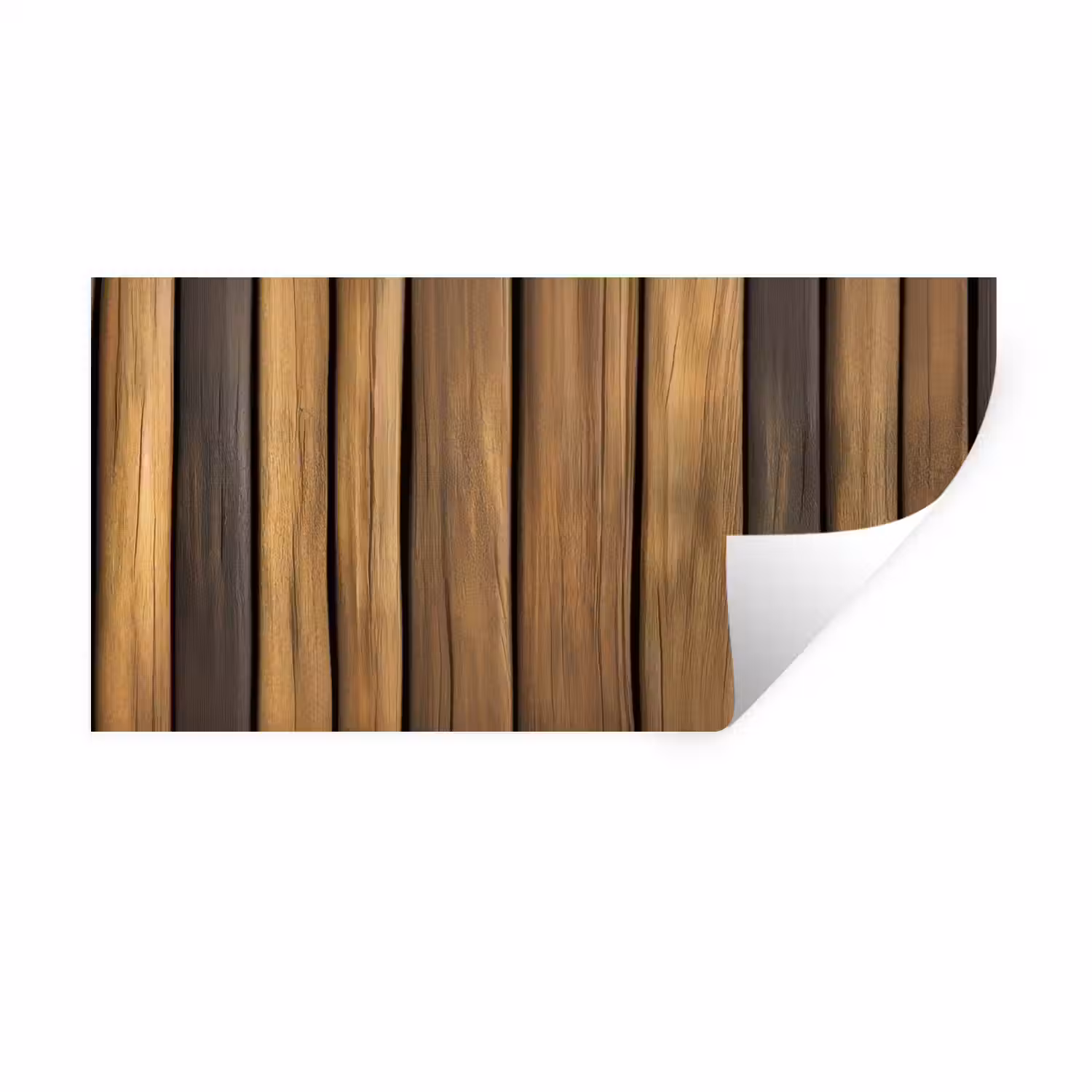 Hout - Planken - Natuurtinten Muursticker klein -3d
