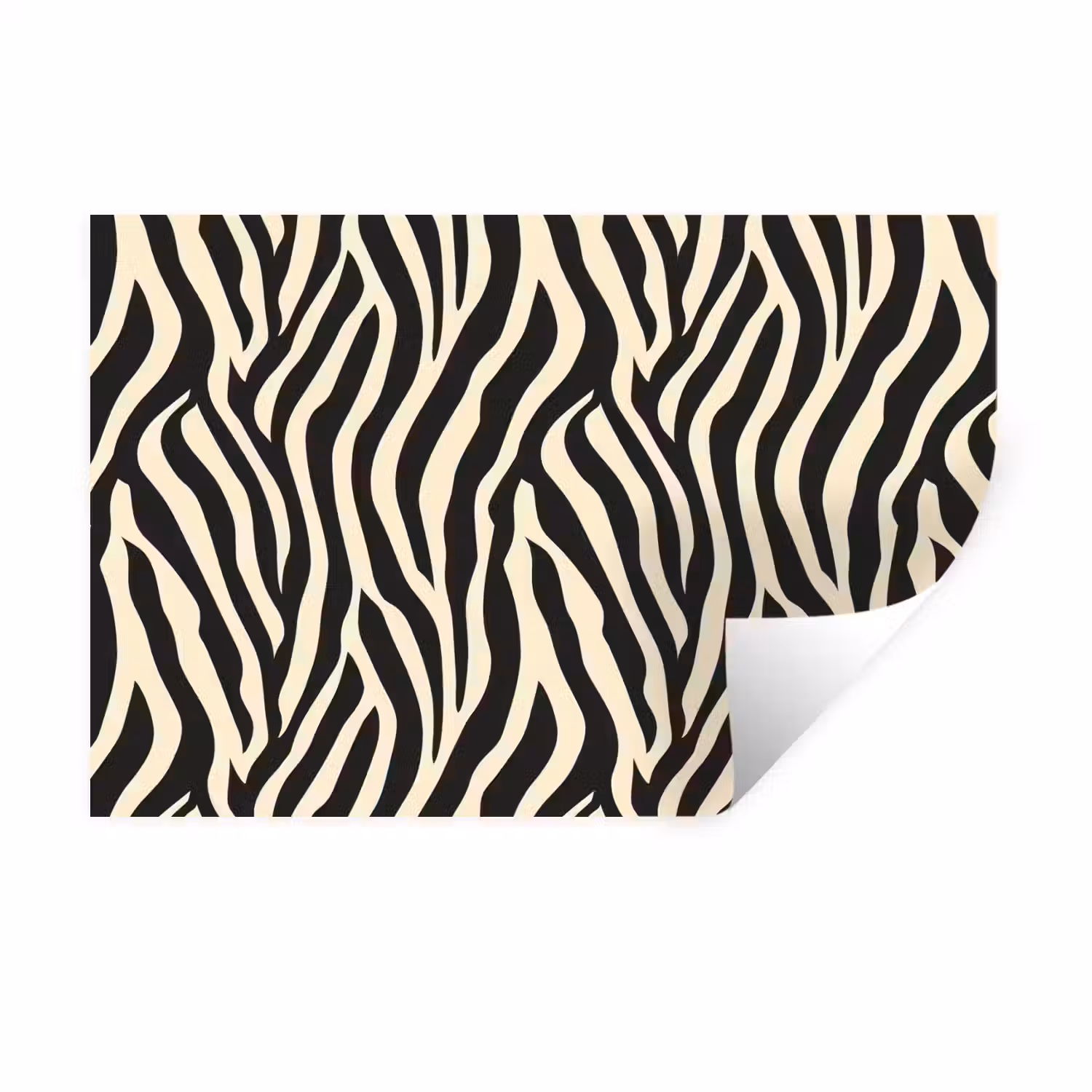 Zebra - Print - Klassiek - Zwart Muursticker klein 286 -3d