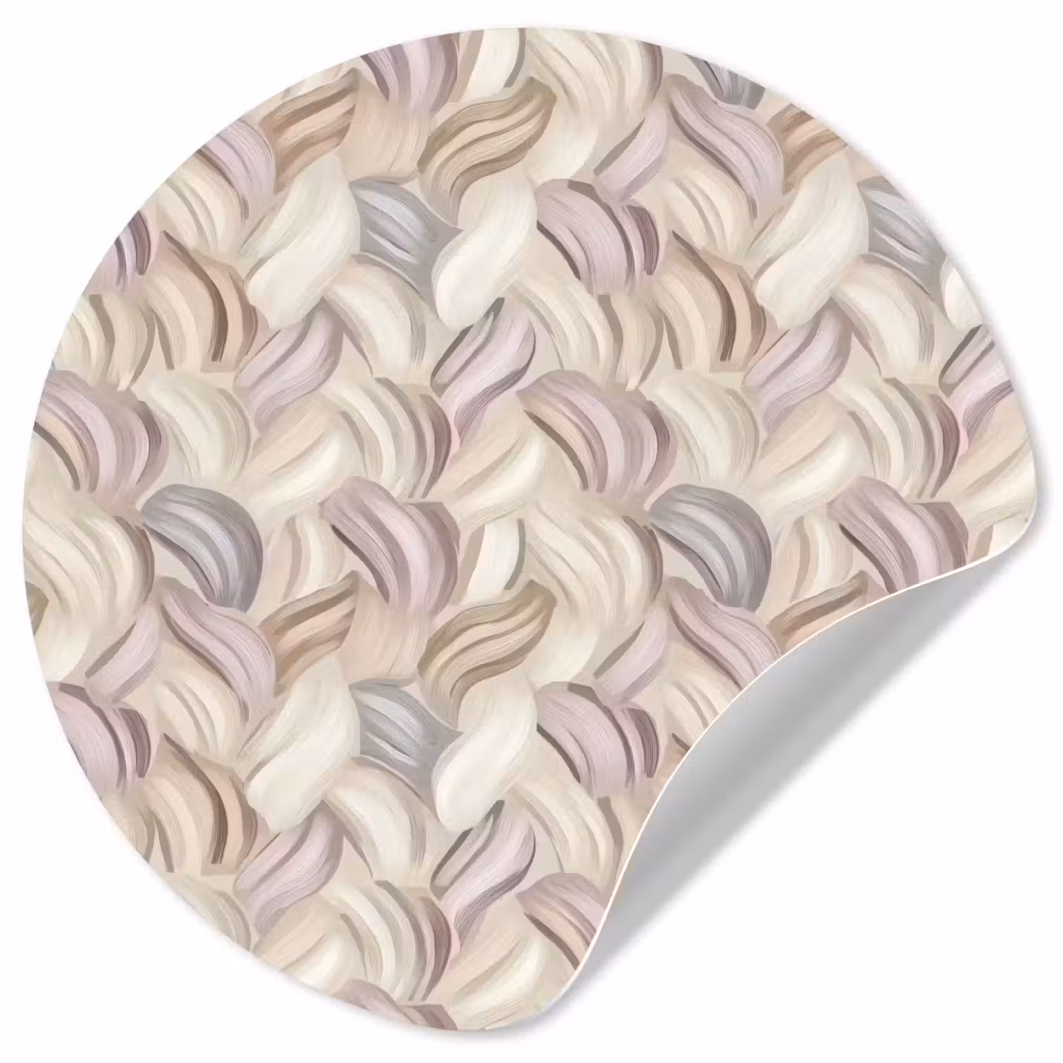 Abstract - Golvend - Pastel Wandcirkel behangsticker klein 186 -3d