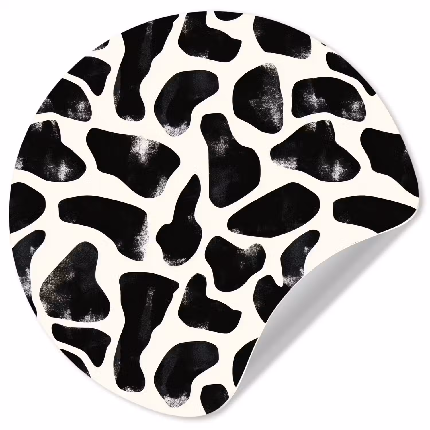 Dierenpatroon - Vlekken - Zwart - Wit Wandcirkel behangsticker klein 186 -3d