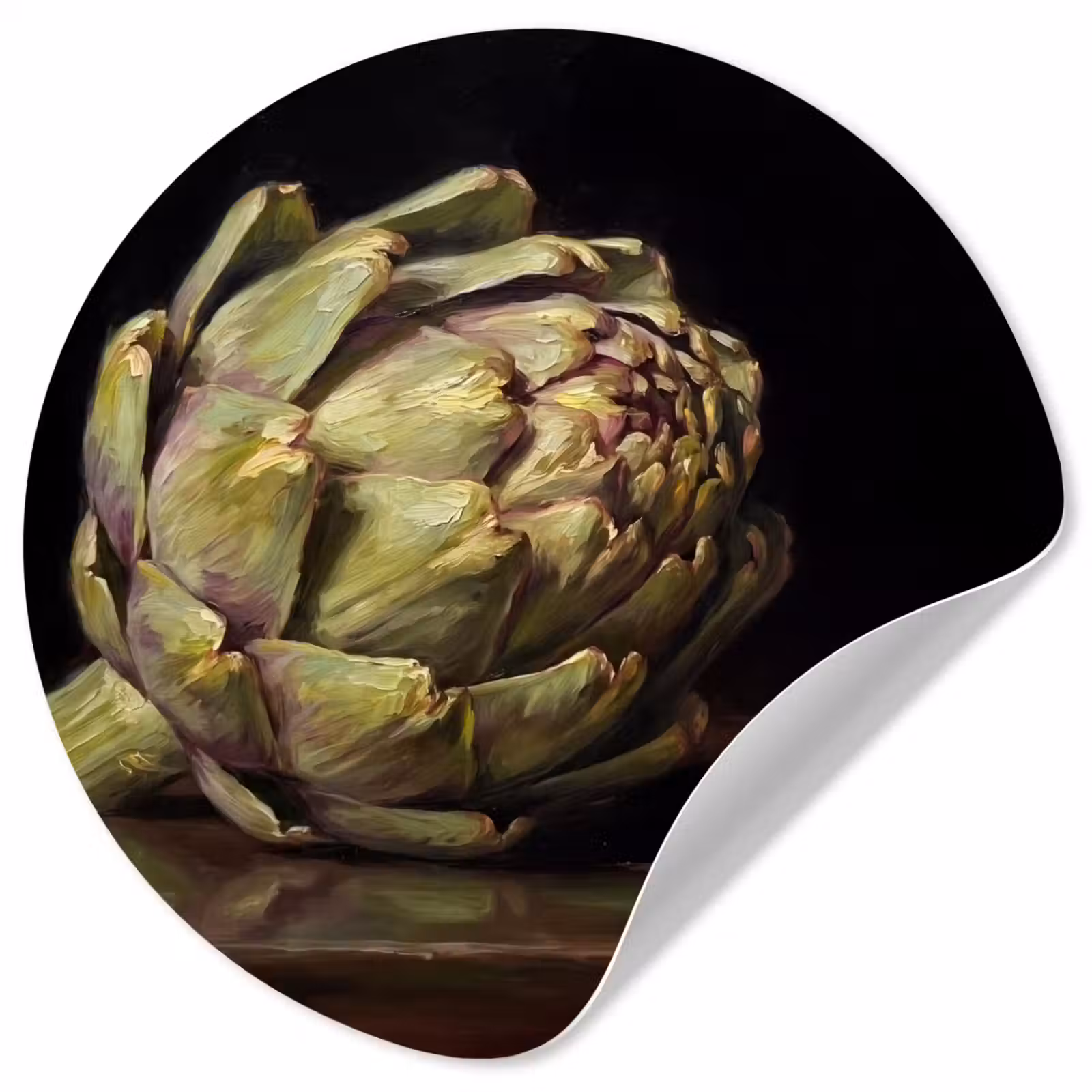 Wallpaper Circle - Artichoke - Food - Classic - Artichok - Eten - Klassiek Wandcirkel behangsticker klein