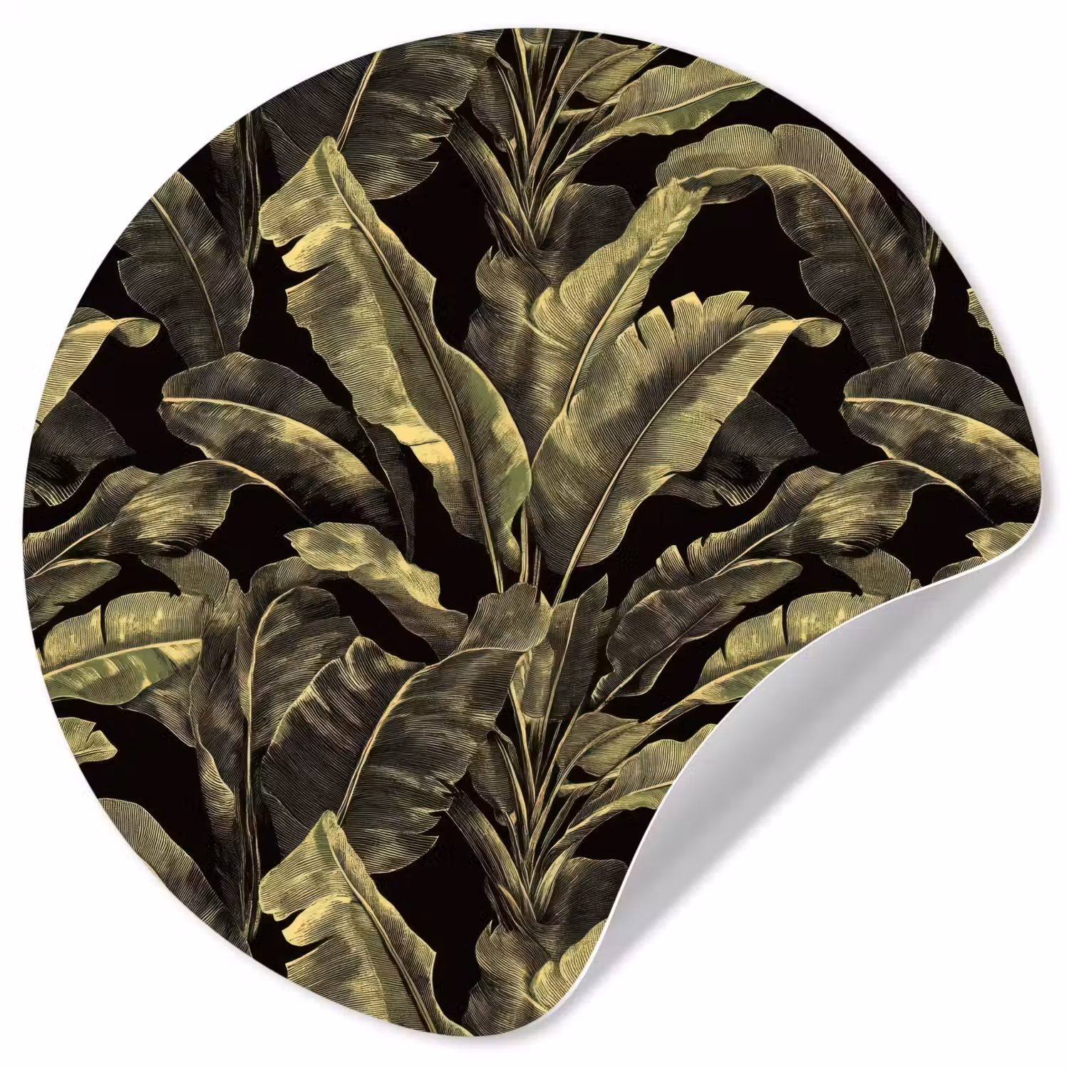 Botanisch - Bladeren - Groen Wandcirkel behangsticker klein 186 -3d