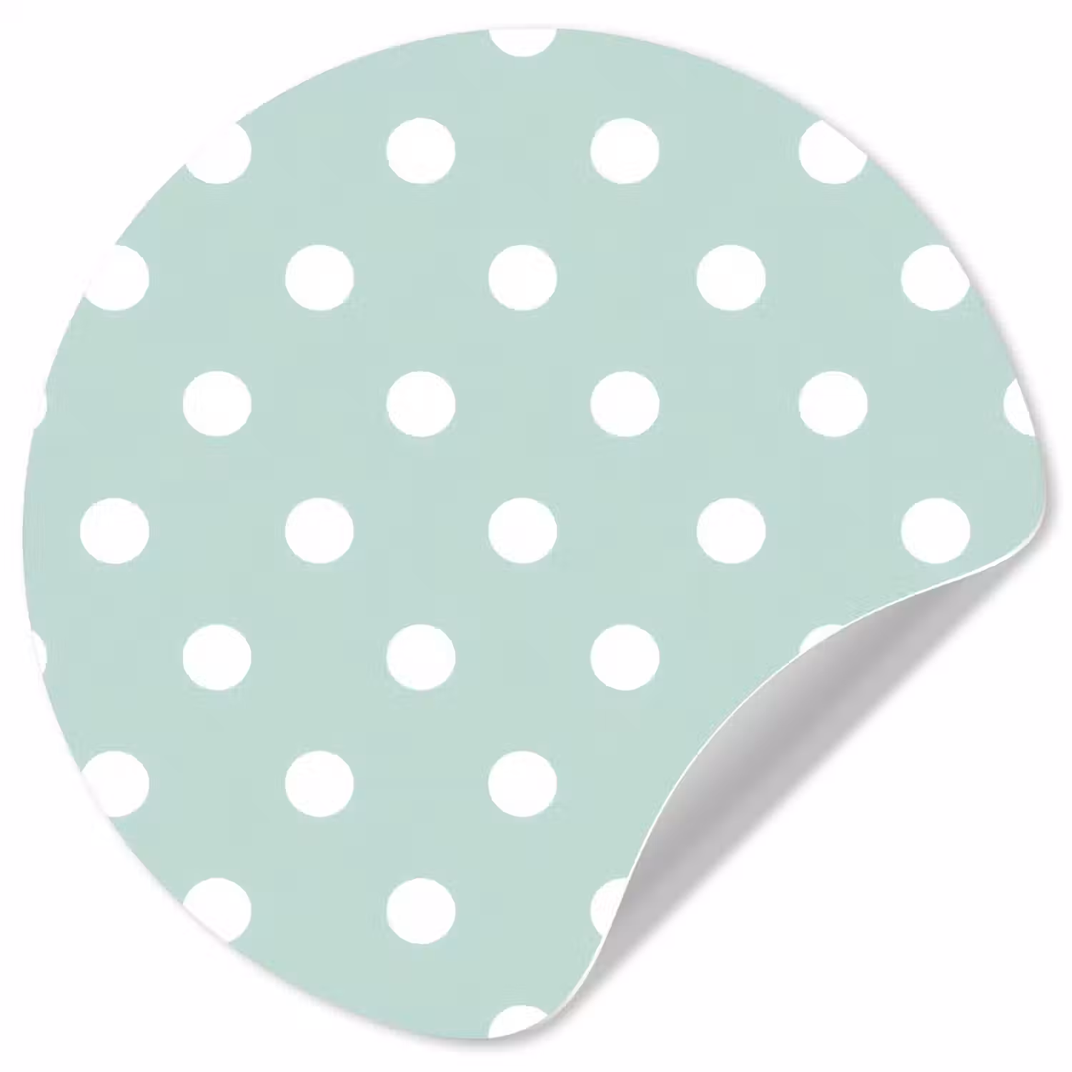 Klassiek - Polka - Groen Wandcirkel behangsticker klein 186 -3d