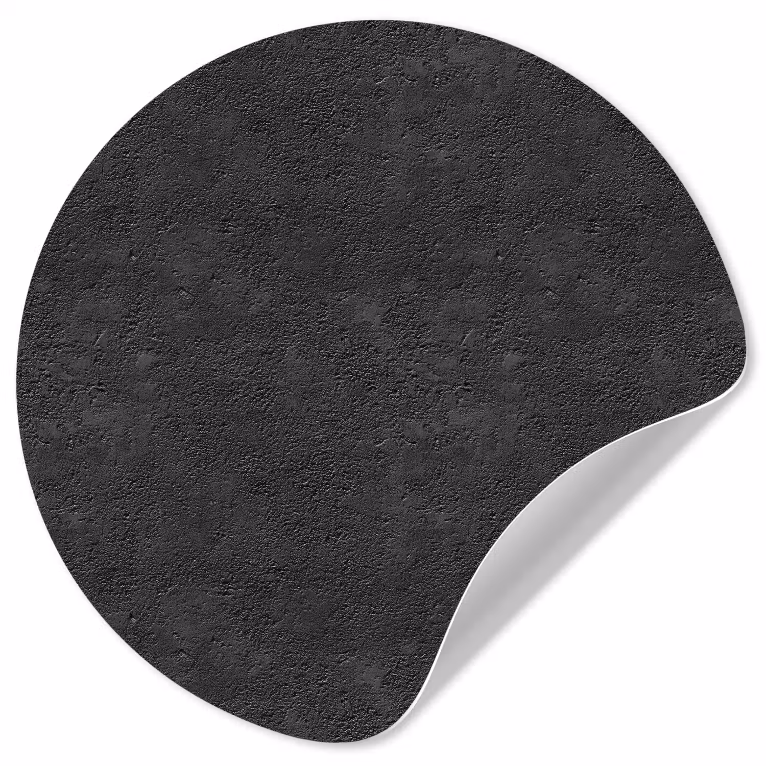 Donkergrijs - Asfaltstructuur - Ruw Wandcirkel behangsticker klein 186 -3d