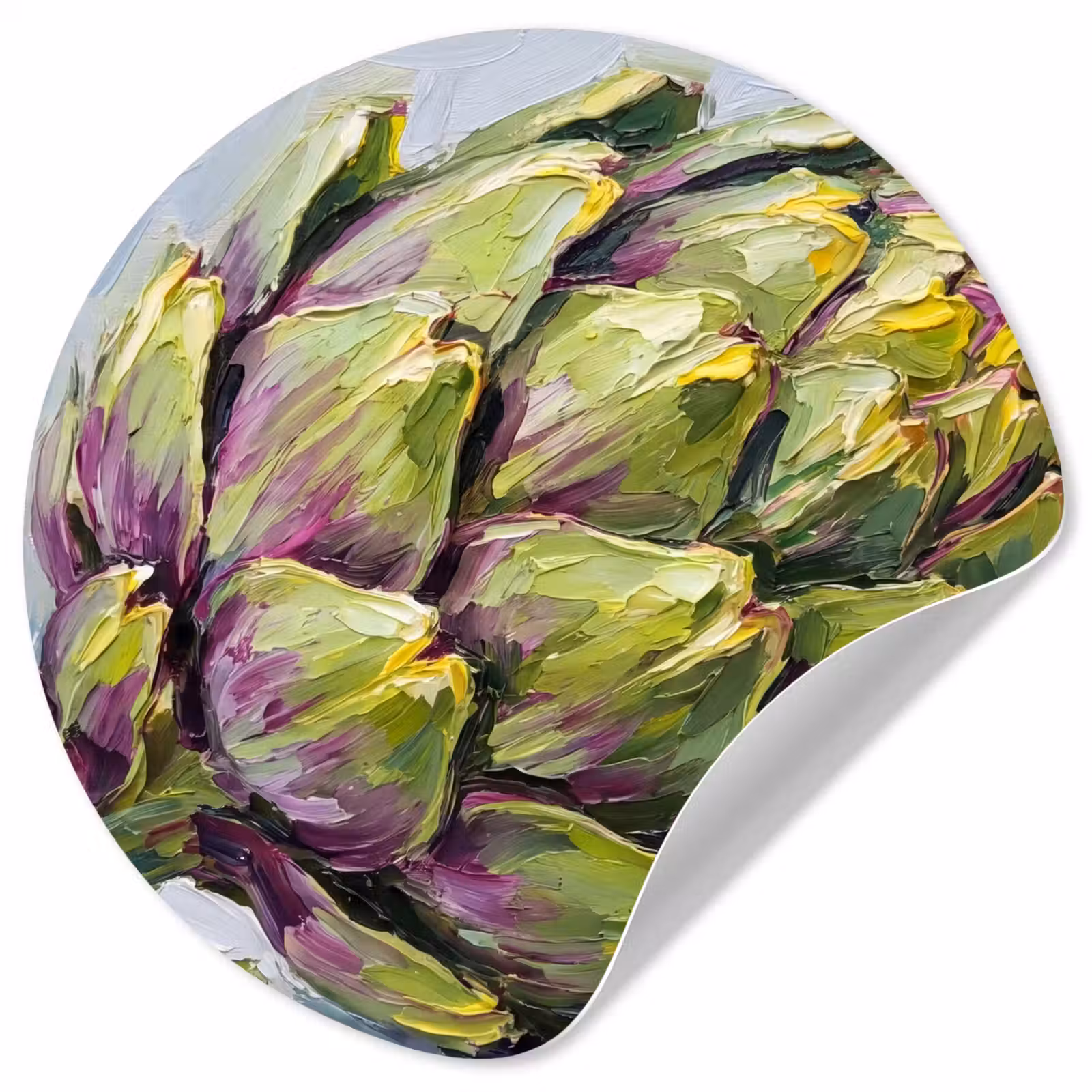 Wallpaper Circle - Food - Artichoke - Modern - Eten - Artisjok - Modern Wandcirkel behangsticker klein