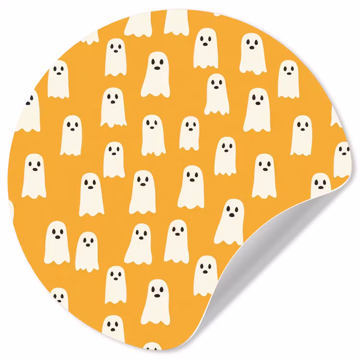 Halloween - Spookjes - Oker Wandcirkel behangsticker klein 186 -3d