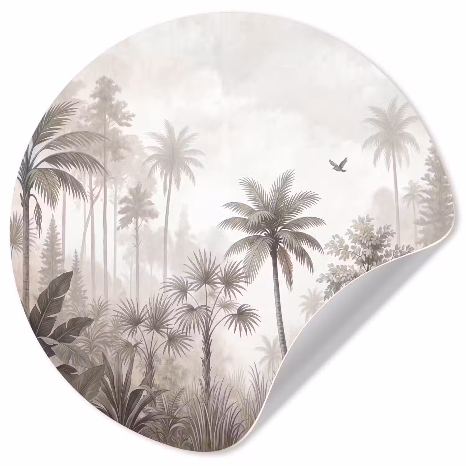 Jungle - Palmbomen - Natuur Wandcirkel behangsticker klein -3d