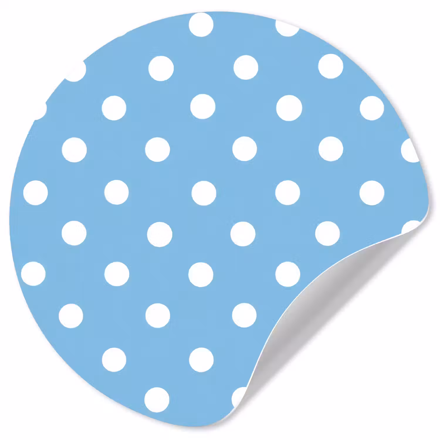 Polka - Dots - Blauw Wandcirkel behangsticker klein 186 -3d