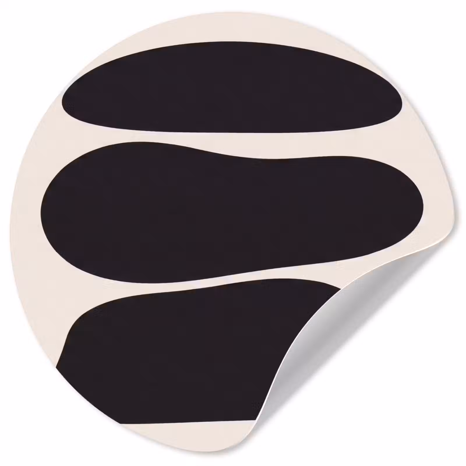 Wallpaper Circle - Shapes - Organic - Black - Vormen - Organisch - Zwart Wandcirkel behangsticker klein