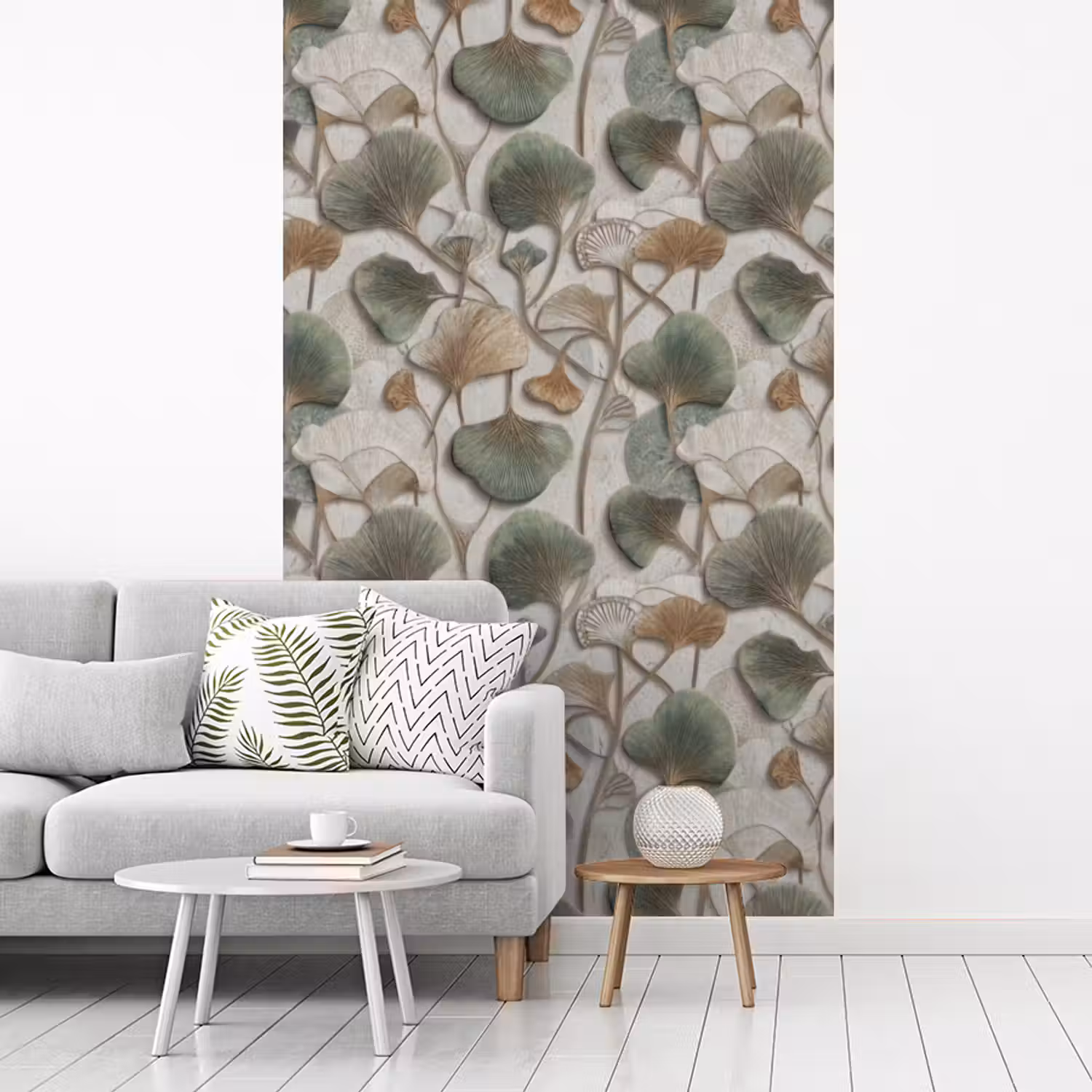 Elegant - Bladeren - Groen fotobehang vinyl groot 66 -woonkamer