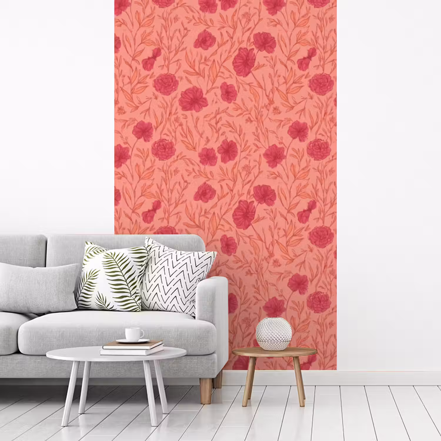 Weidebloemen - Romantisch - Roze fotobehang vinyl groot 66 -woonkamer