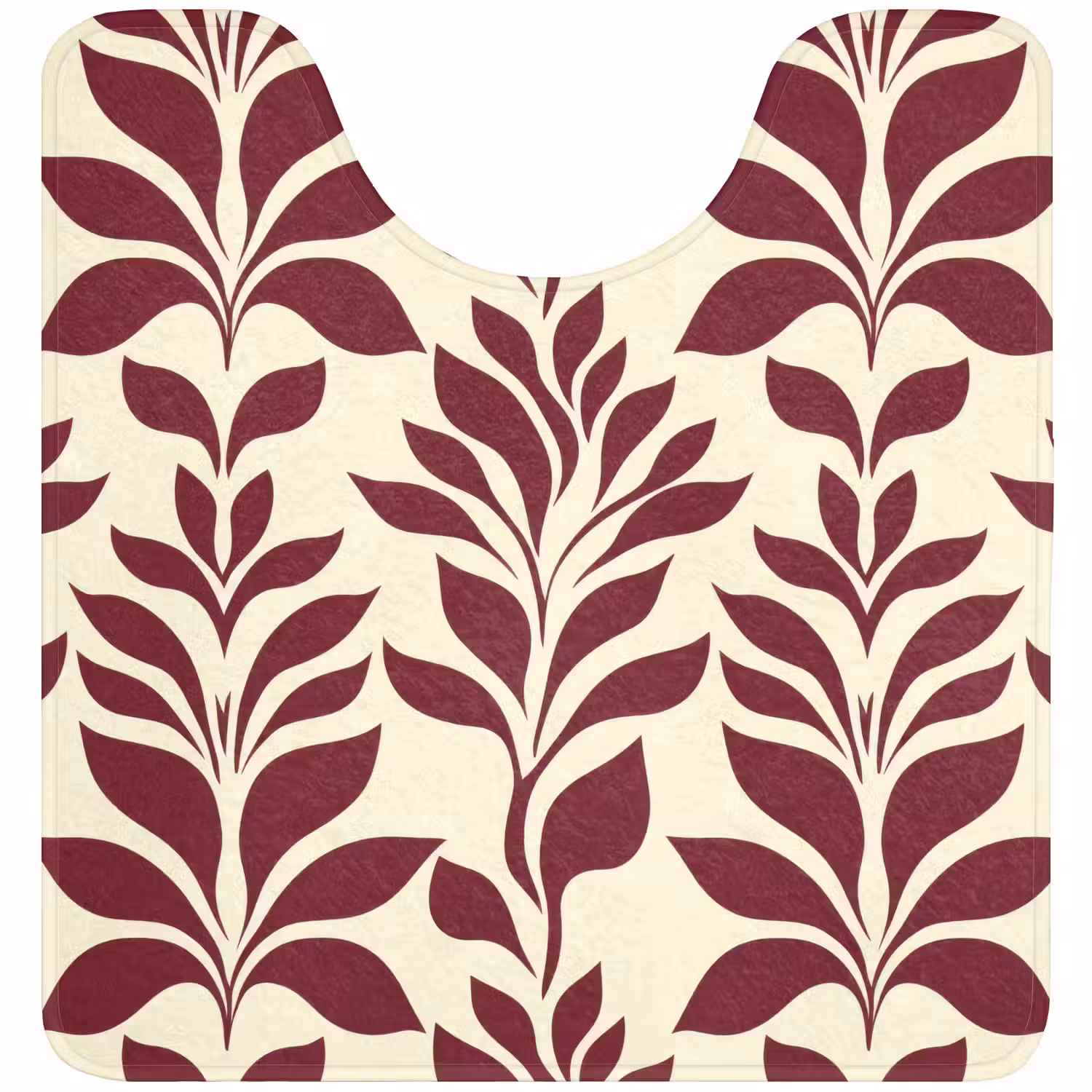 Abstract - Bladeren - Burgundy WCmat U-uitsnede middel 1014 -3d