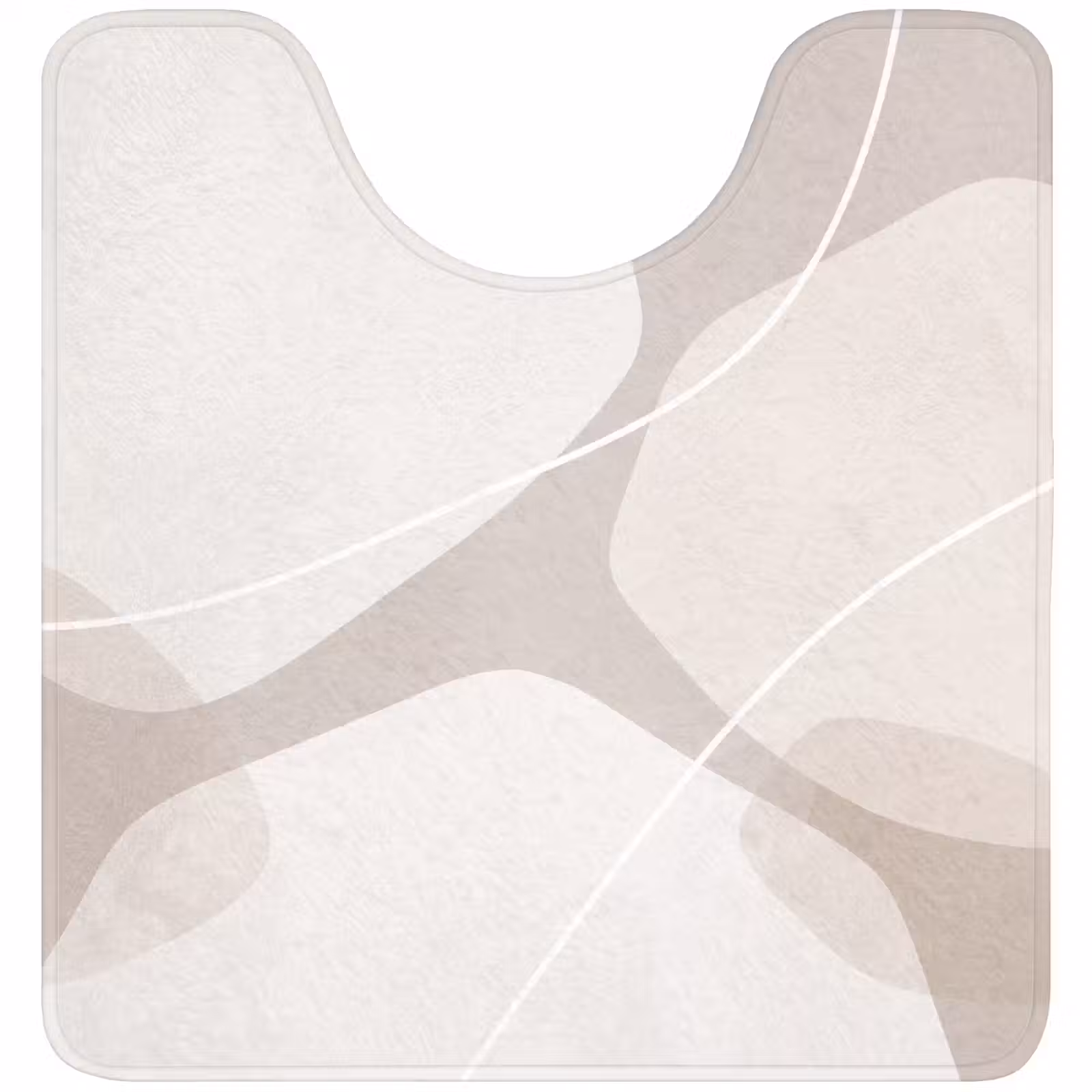 WC Mat - Abstract - Shapes - Beige - Abstract - Vormen - Beige WCmat U-uitsnede middel